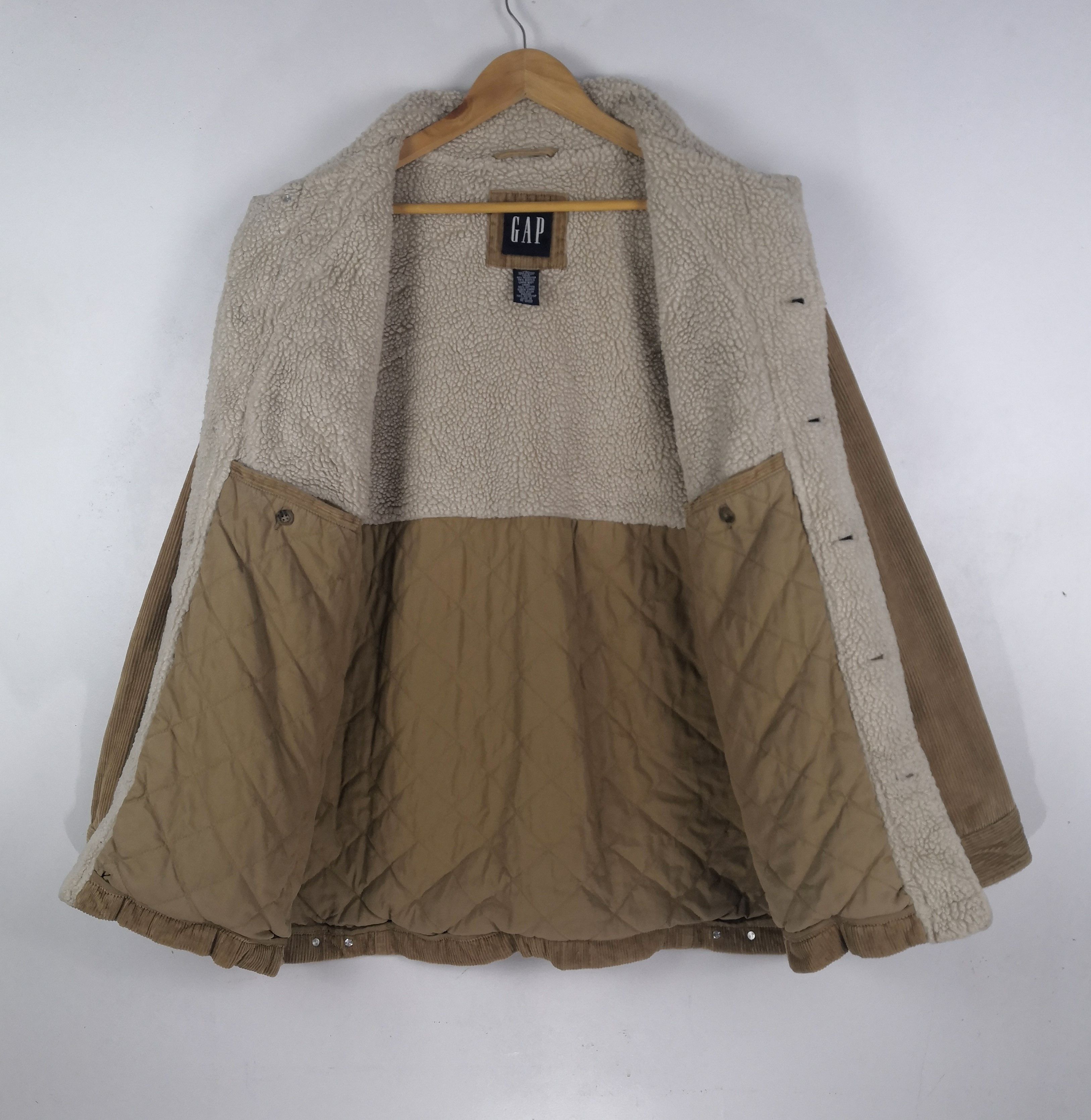 Gap Vintage Gap Sherpa Corduroy Winter Jacket Snow Size US L / EU 52-54 / 3 - 3 Thumbnail