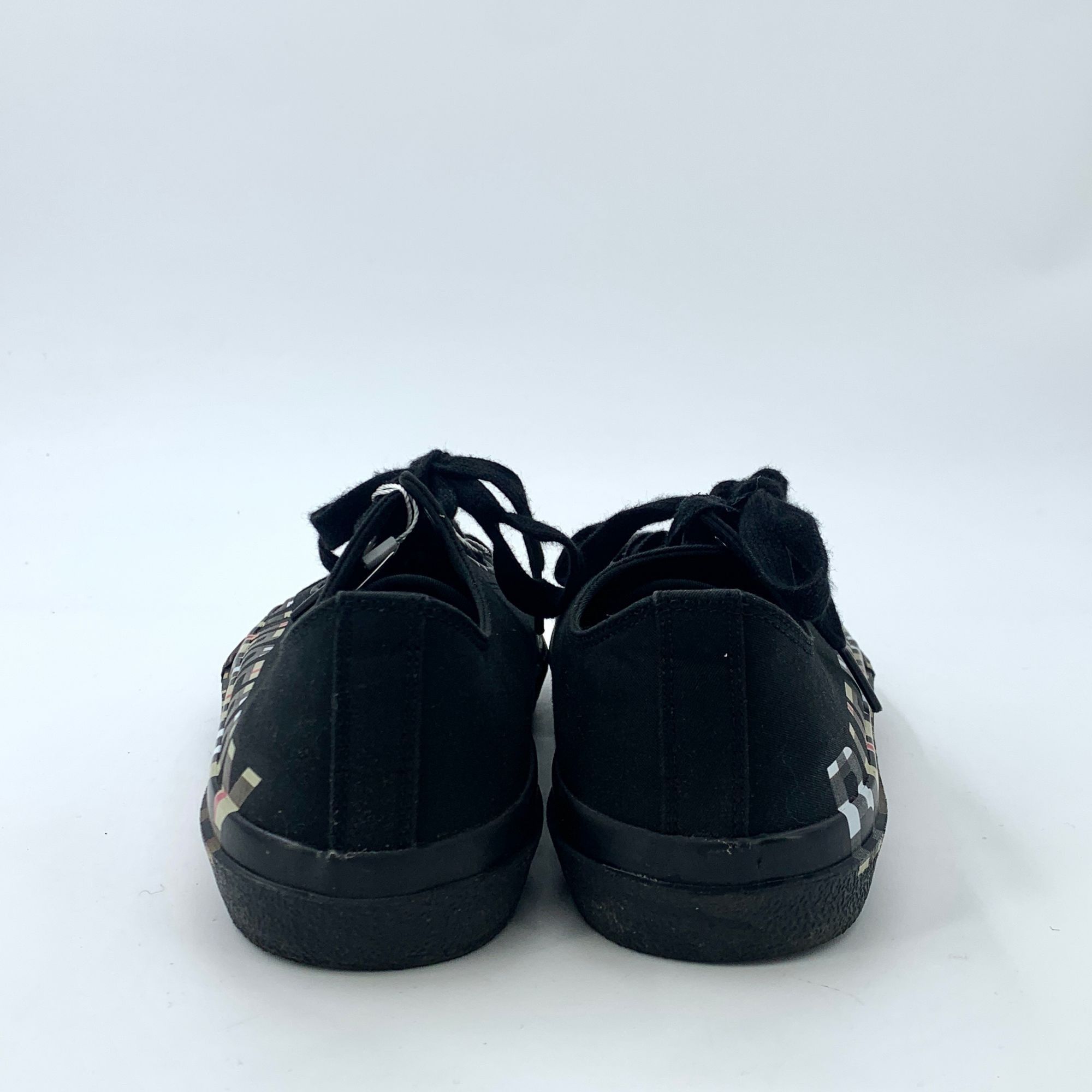 Burberry Burberry Black Checkered Logo Print Lace-Up Casual Sneakers Size US 8.5 / IT 38.5 - 6 Thumbnail