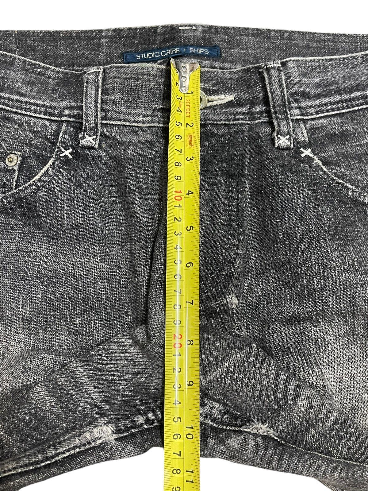 Studio D'Artisan Vintage Japan Studio Oribe Faded Wash Distress Loose Jeans Size US 35 - 17 Thumbnail