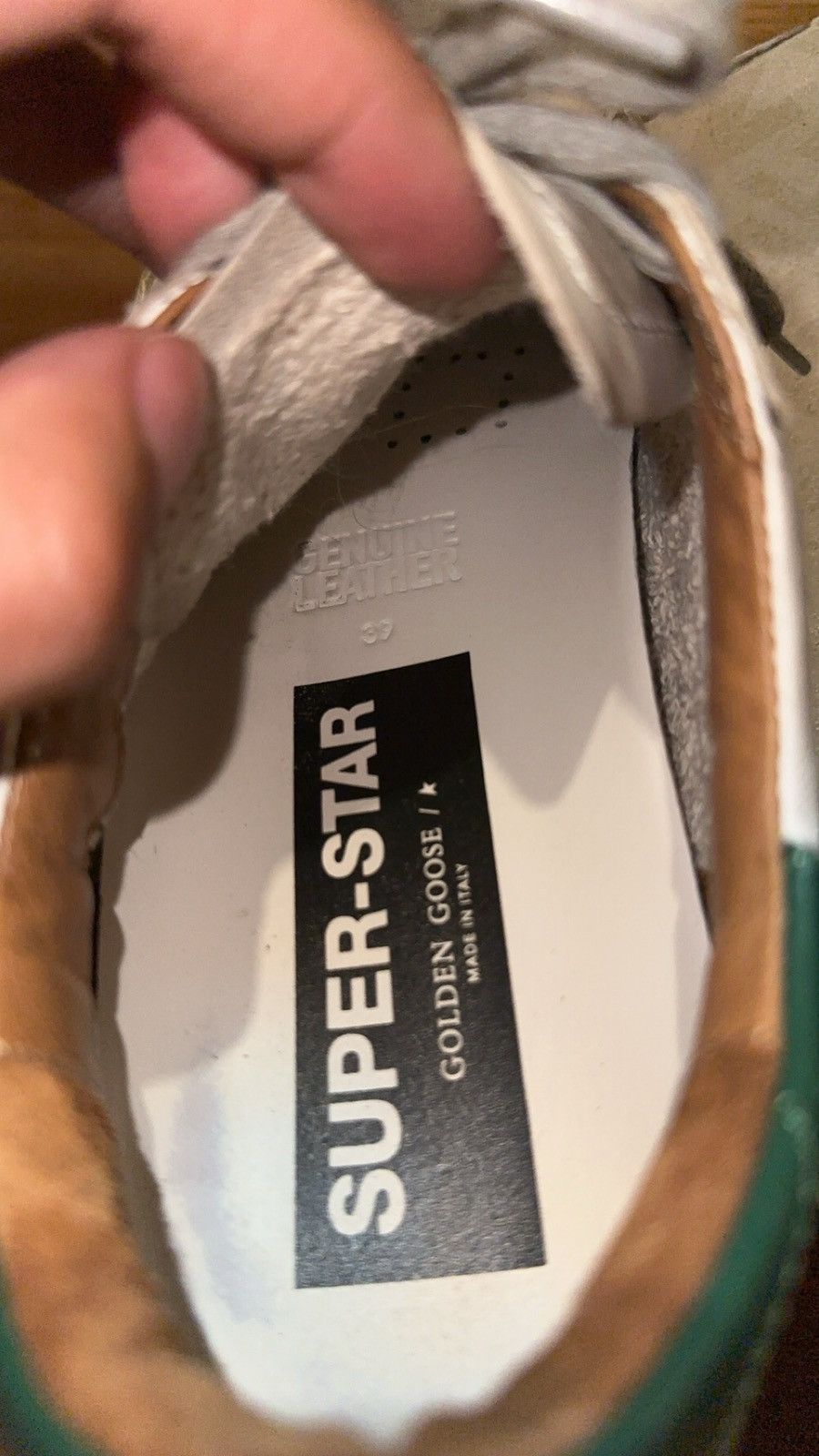 Golden Goose Golden Goose Super-Star White Green Grey Suede Patch Size US 8.5 / IT 38.5 - 4 Thumbnail