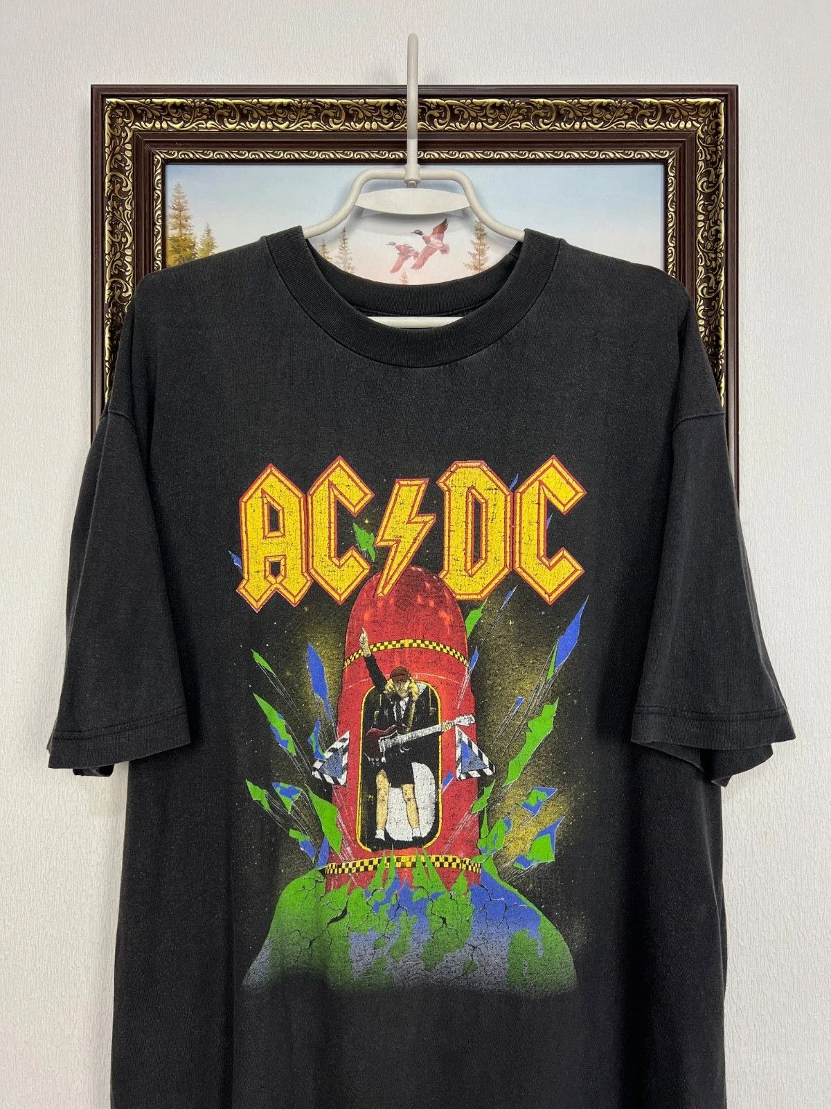 AC/DC Vintage 80's AC DC Heatseeker Tour Shirt Over Print Tee Size US XL / EU 56 / 4 - 2 Thumbnail