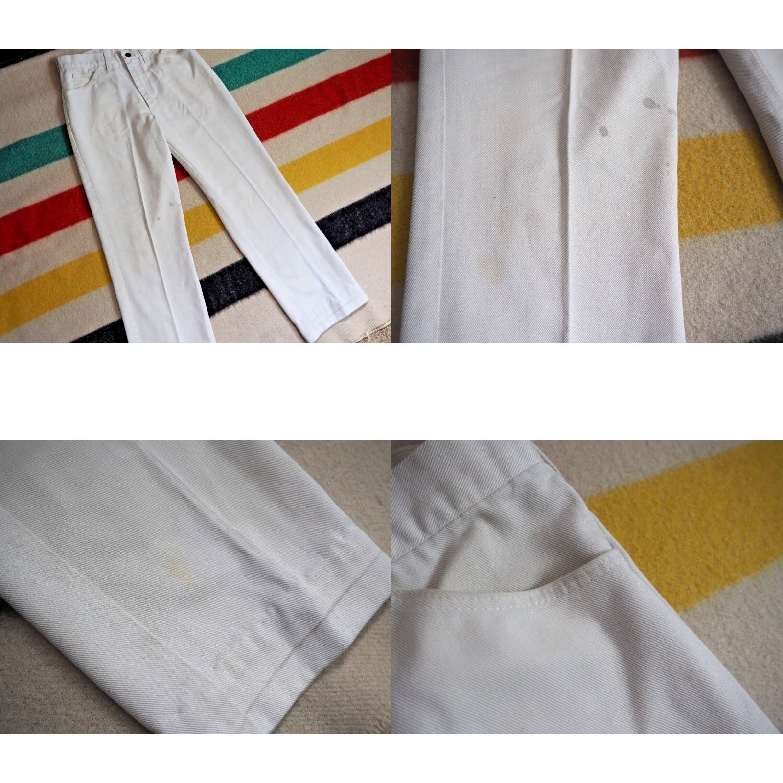 JCPenney VTG 70s Penneys Ranchcraft White Twill Western Cowboy Pants 29x28 Men’s/Mens Regular Casual 1970s Inseam 28 White Twill Western Look Size US 29 - 8 Thumbnail