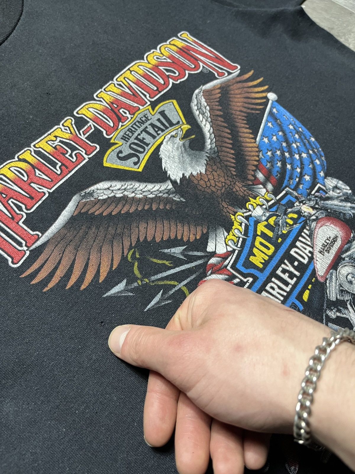 Harley Davidson Harley Davidson Vintage 1986 3D Emblem Eagle Motorcycles Size US M / EU 48-50 / 2 - 13 Thumbnail