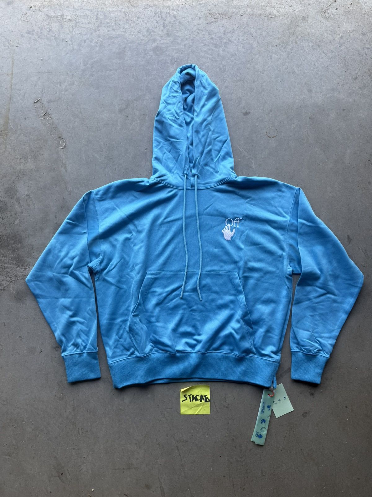 Off-White Off-White Hand Logo Hoodie Blue Size US M / EU 48-50 / 2 - 1 Thumbnail