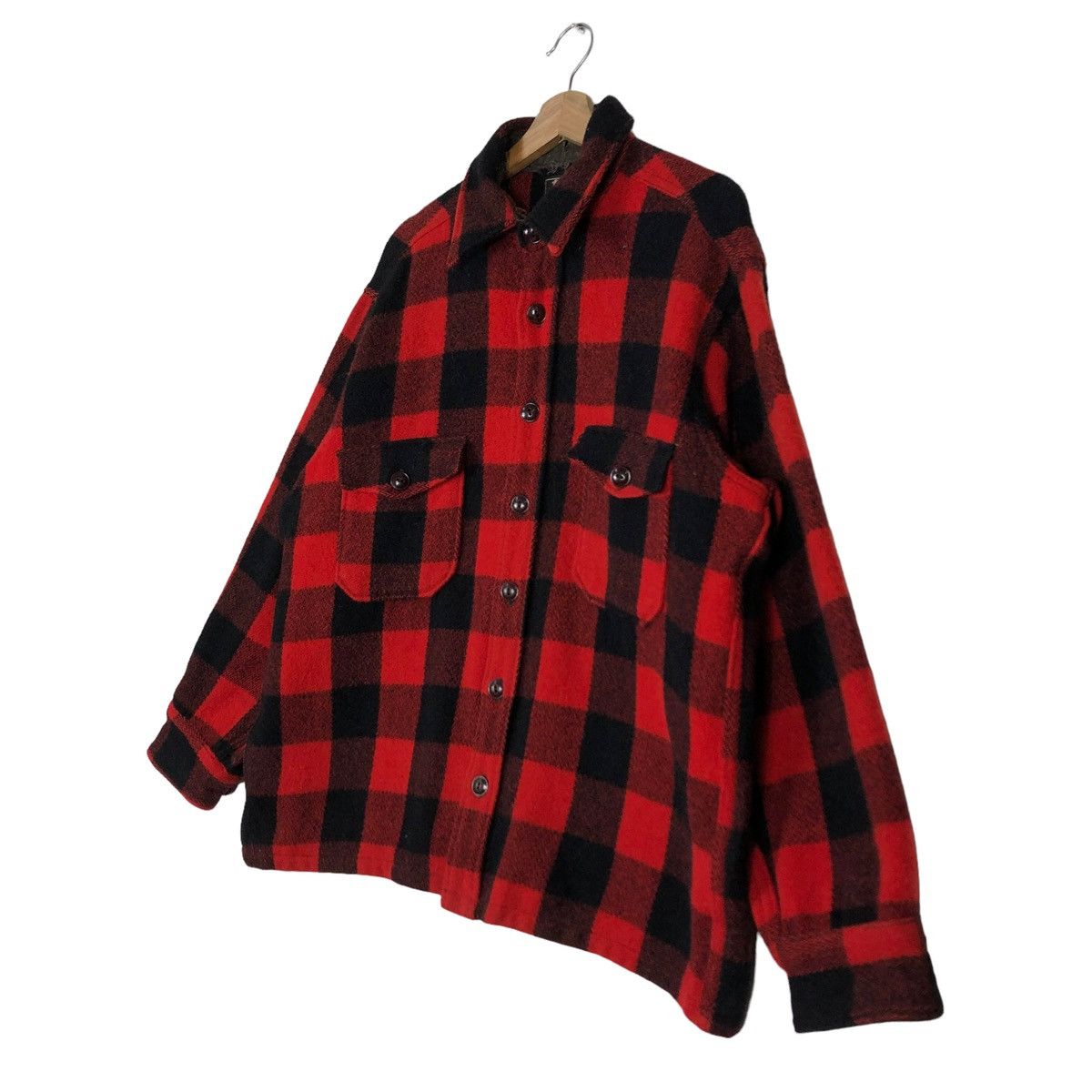 Vintage 🔥70’s Vintage Woolrich Wool Jacket Work Tartan Design Size US M / EU 48-50 / 2 - 2 Thumbnail