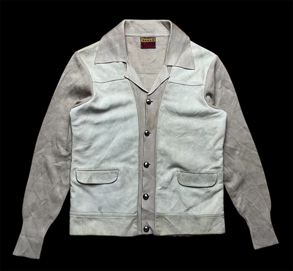 Vintage Vintage 50s 60s Rockabilly poly + suede leather knitwear Size US M / EU 48-50 / 2 - 5 Thumbnail