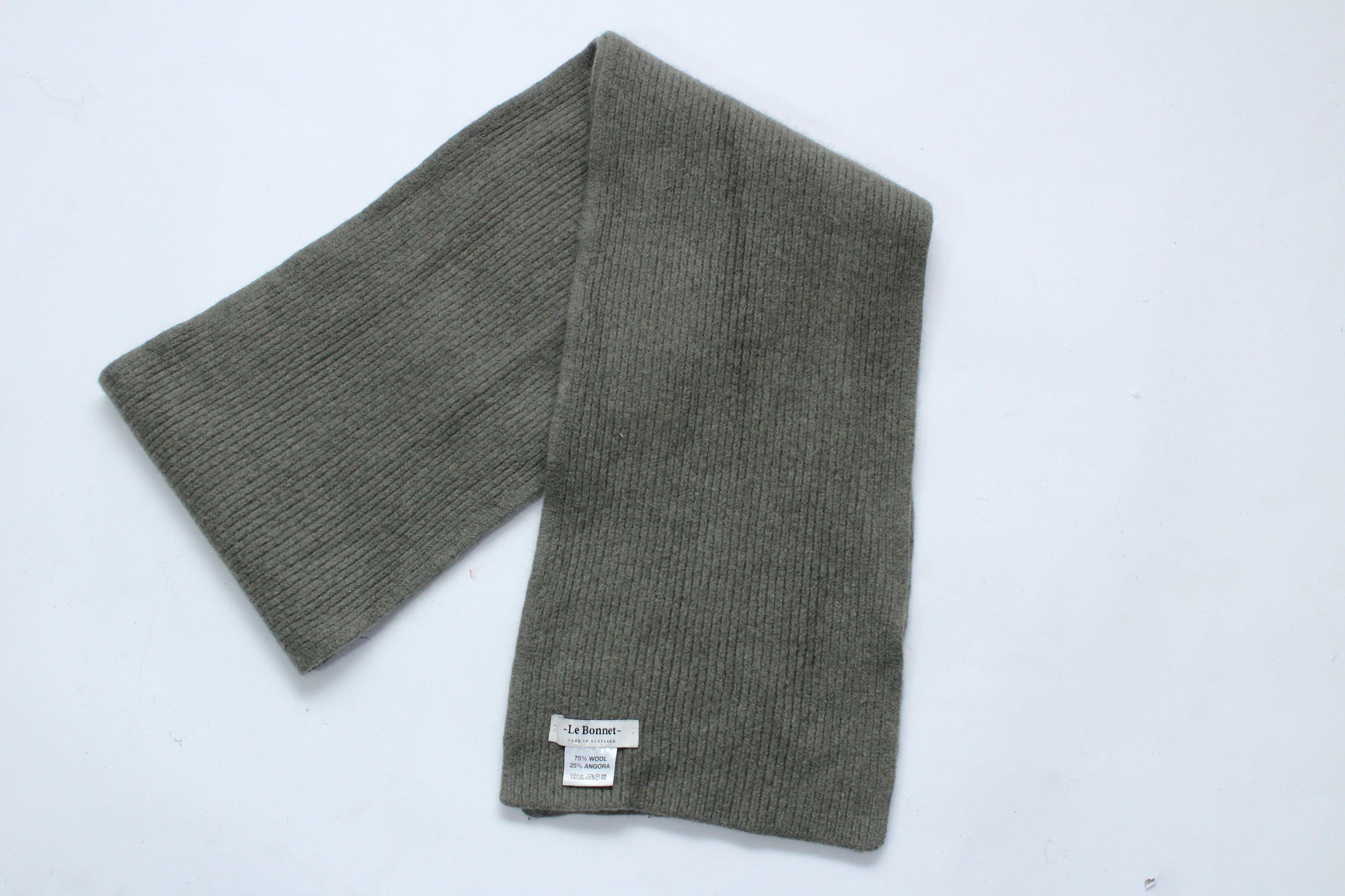 Other Le Bonnet Wool & Angora Ribbed Scarf - Made in Scotland Size ONE SIZE - 5 Thumbnail