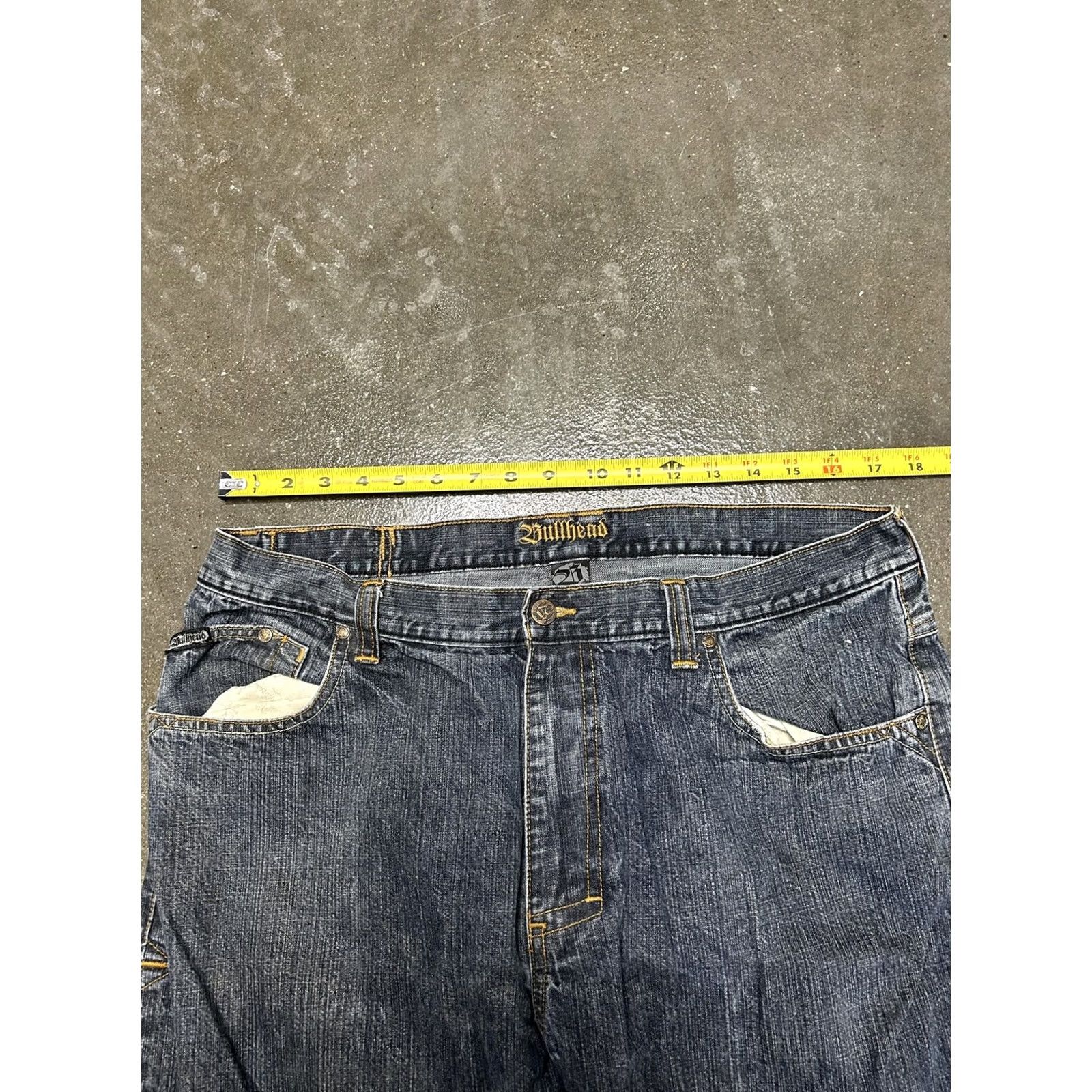 Pacsun PacSun Bullhead Jeans Mens 38x32 Blue Relaxed Fit Straight Leg Denim Dark Wash Size US 38 / EU 54 - 4 Thumbnail