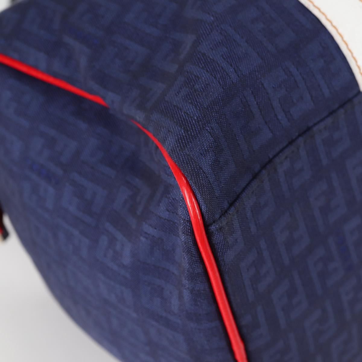 Fendi FENDI Zucchino Canvas Boston Bag Navy Gold Size ONE SIZE - 9 Thumbnail