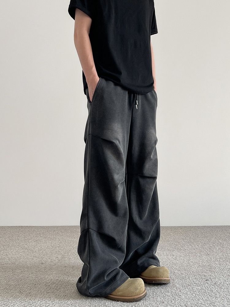 Other Black Pleated Stacked Pants, Flared Baggy Pants Size US 29 - 3 Thumbnail