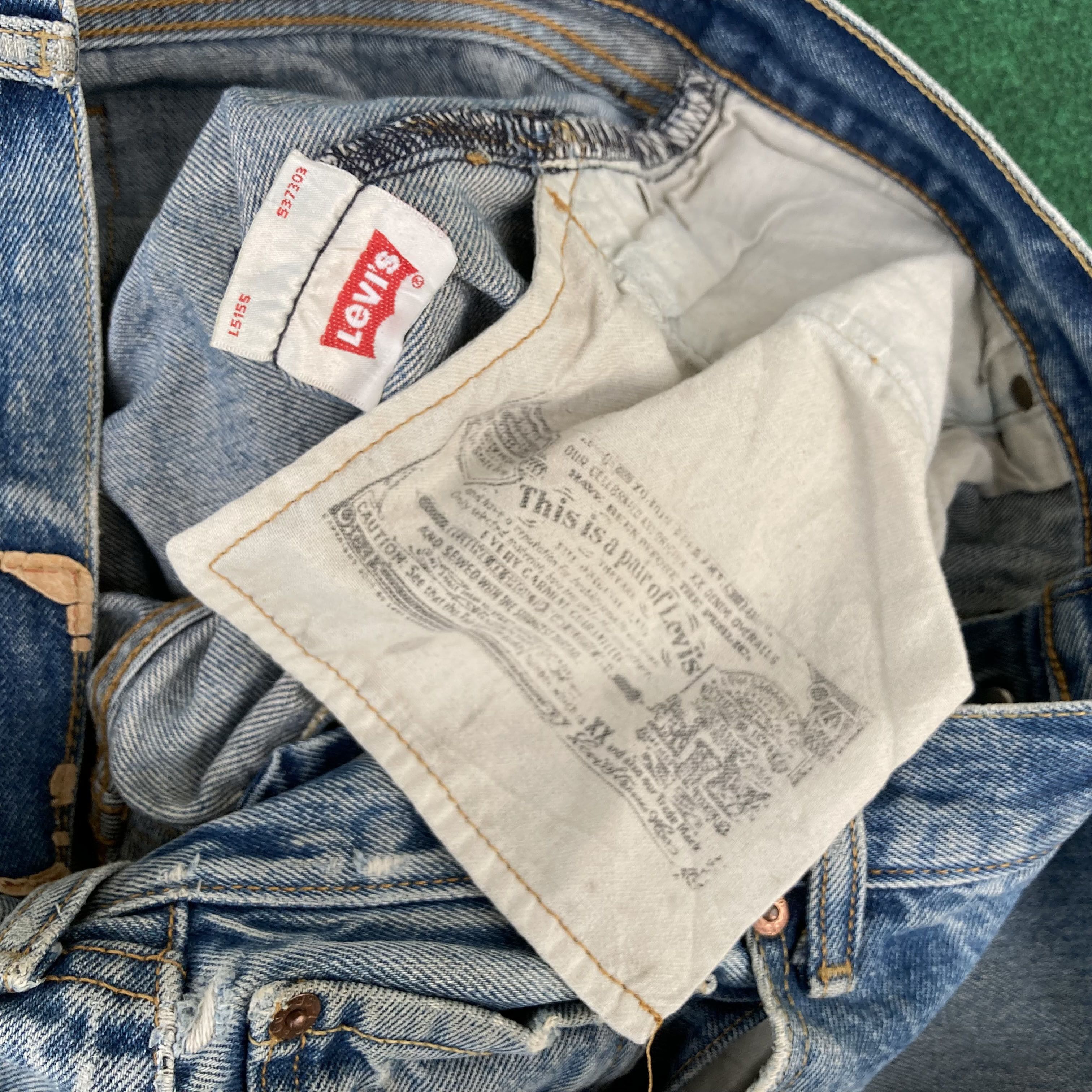 Levi's × Vintage Vtg Levis 501 Distressed Ripped Sz 34 Denim Jeans Size US 34 / EU 50 - 7 Thumbnail