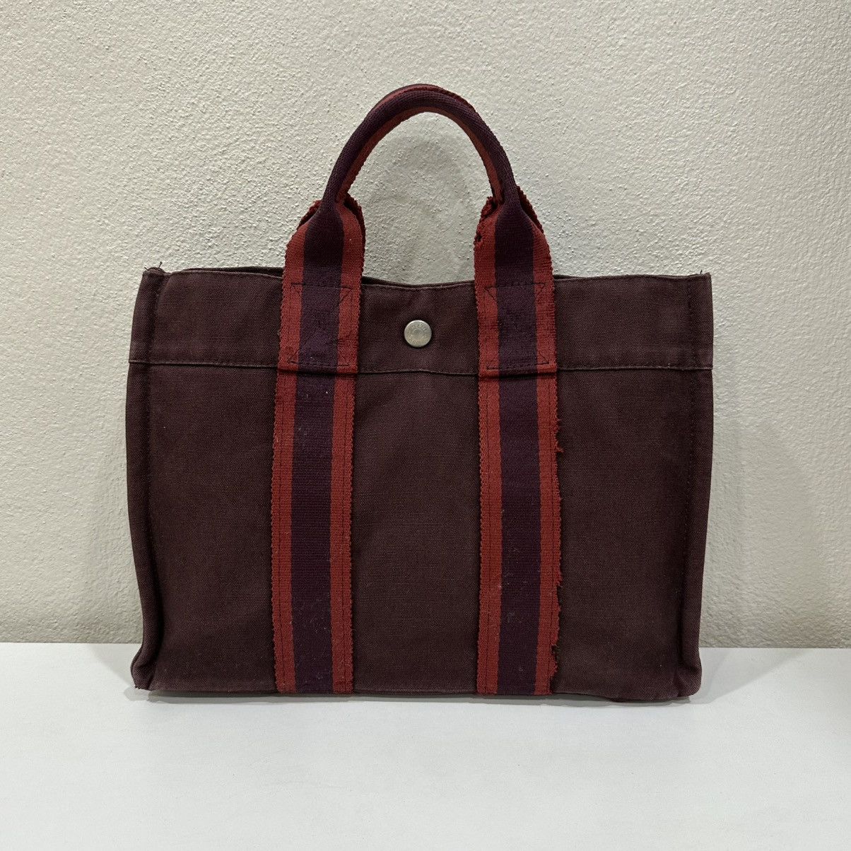 Hermes ‼️LASTDROP‼️ HERMES FOURRE TOUT PM CANVAS HAND TOTE BAG Size ONE SIZE - 2 Thumbnail