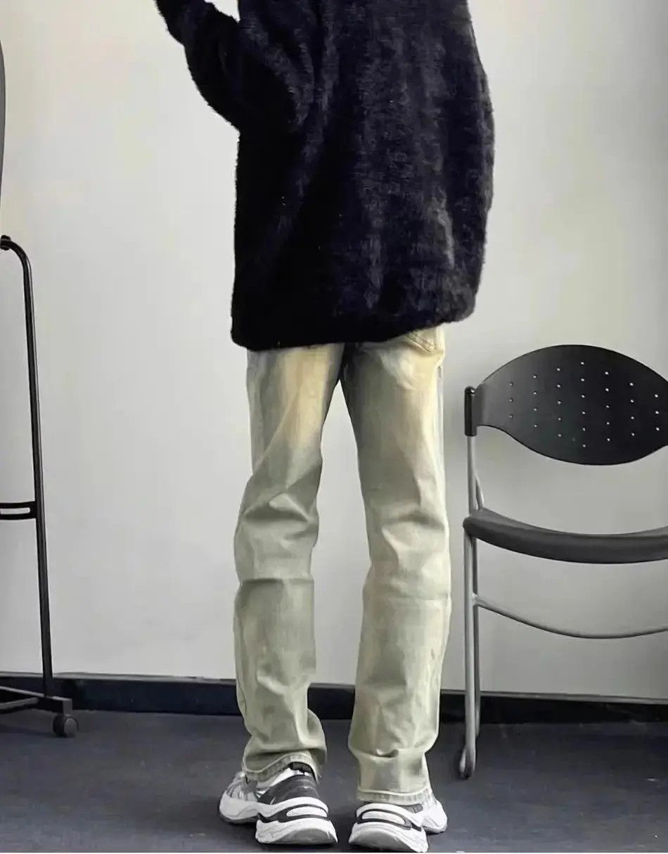 Japanese Brand Straight and loose split flared jeans Size US 32 / EU 48 - 3 Thumbnail