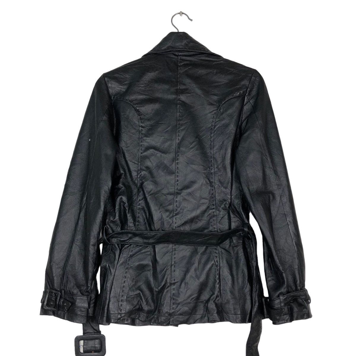 Japanese Brand 🔥Biker Leather Jacket Soft Parachute Design Chest Mania Size US M / EU 48-50 / 2 - 8 Thumbnail