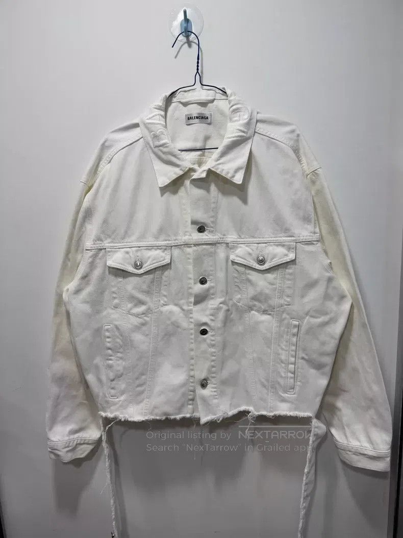 Balenciaga Balenciaga size 40 Collar Letter Ribbon Denim Jacket, Size Size S / US 4 / IT 40 - 1 Thumbnail