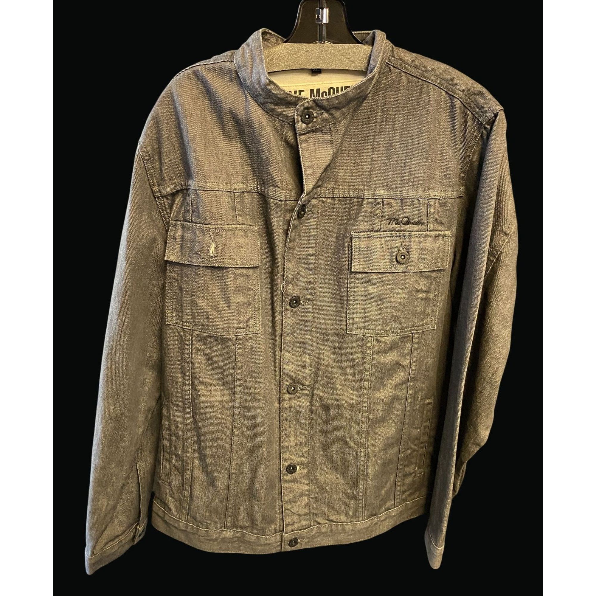 Other Steve McQueen Gray Denim Mens Button-Up Jacket XL CL01 W Size US XL / EU 56 / 4 - 1 Thumbnail