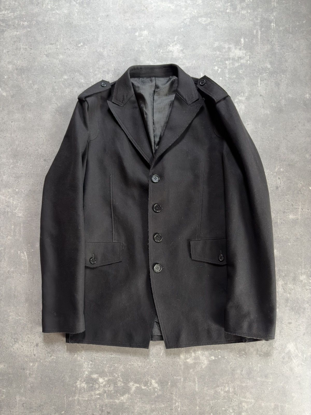 Dirk Bikkembergs 00s Dirk Bikkembergs Military Raw Edges Rare Blazer Jacket Size US L / EU 52-54 / 3 - 1 Thumbnail