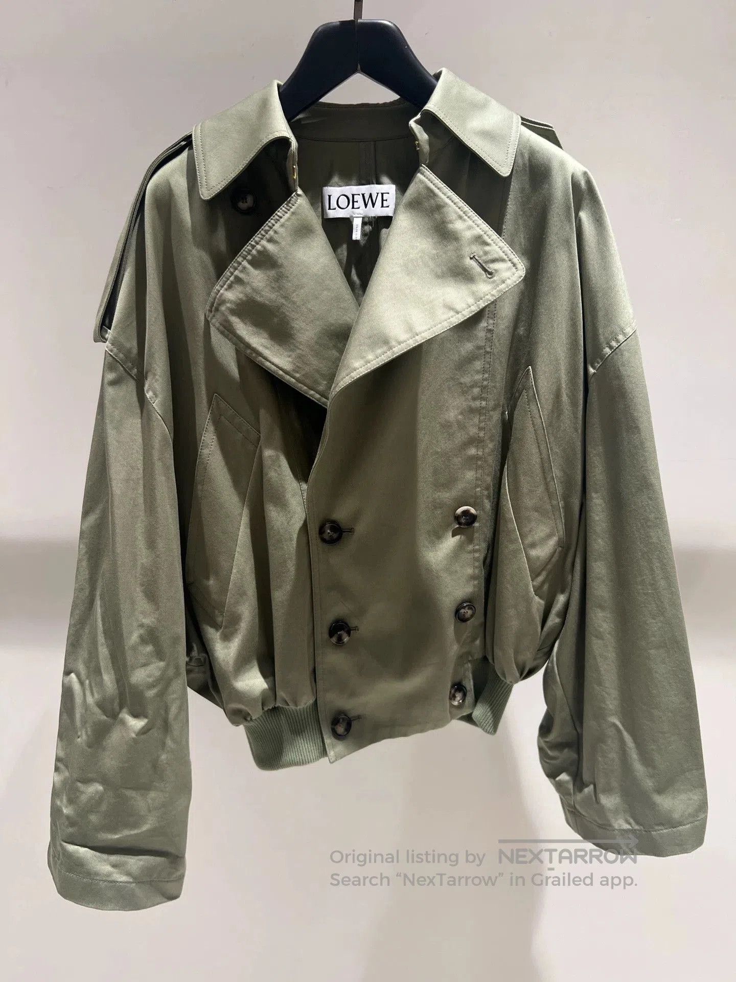 Loewe LOEWE Khaki Short Trench Jacket. Size US XS / EU 42 / 0 - 1 Thumbnail
