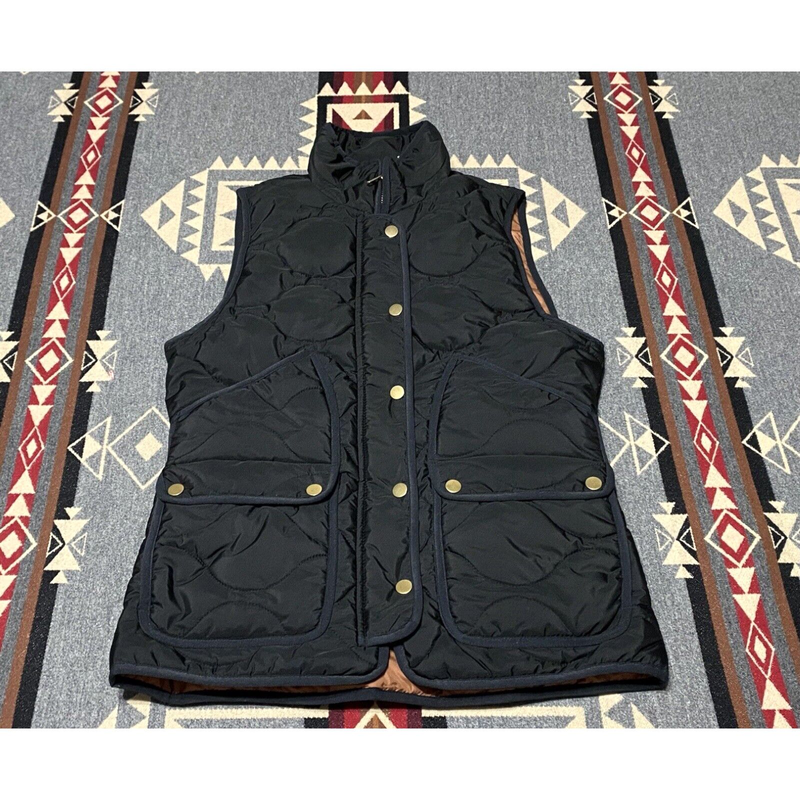 image of J Crew NWT $128 J.crew Black Signature Puffer Primaloft Quilted Vest Size Xs Hr in White, Women's