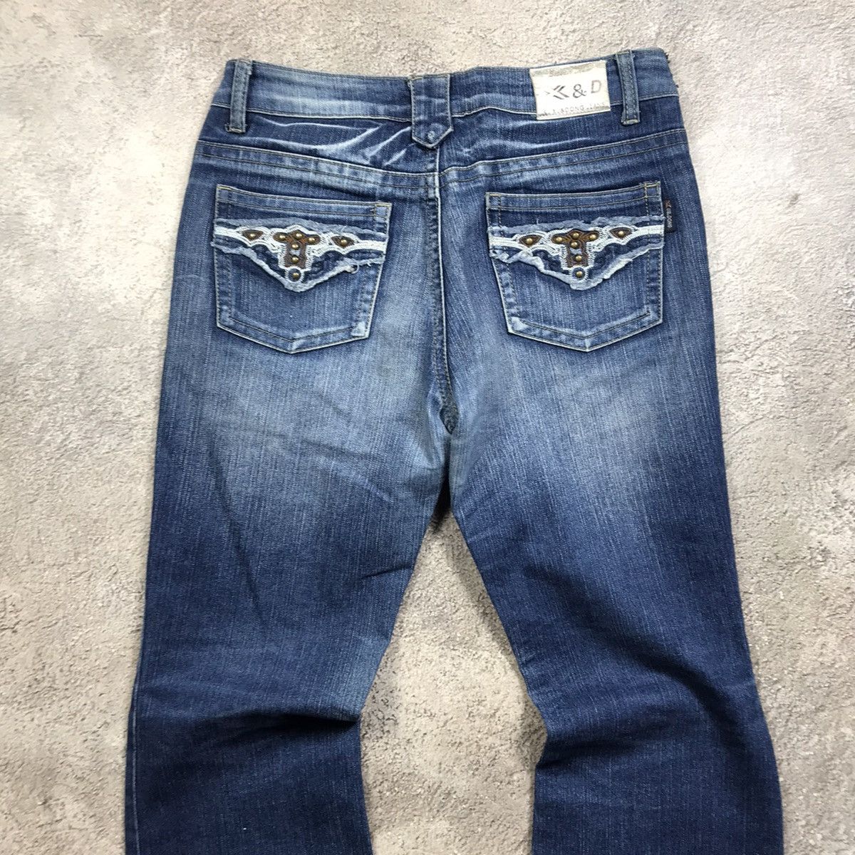 Vintage Vintage 90s Faded Distressed Baggy Wide Leg Jeans Grunge 29 Size 29" - 5 Thumbnail
