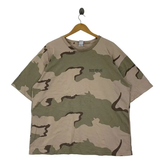 Vintage Vintage DCFS USA LLC Fraud Control Hotline Camo Tee Shirt Size US XXL / EU 58 / 5 - 1 Thumbnail