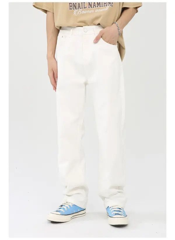 Japanese Brand Noriko x Risa White Japanese retro loose casual jeans Size US 32 / EU 48 - 1 Thumbnail