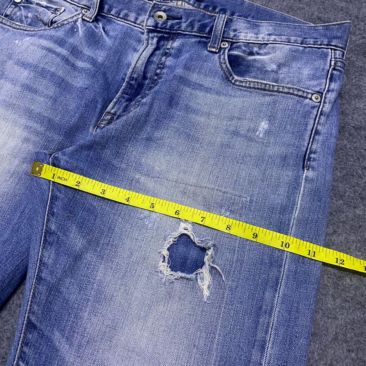 Uniqlo 💥Best Offer💥Vintage Uniqlo Patchwork Distressed Denim Size US 34 / EU 50 - 5 Thumbnail