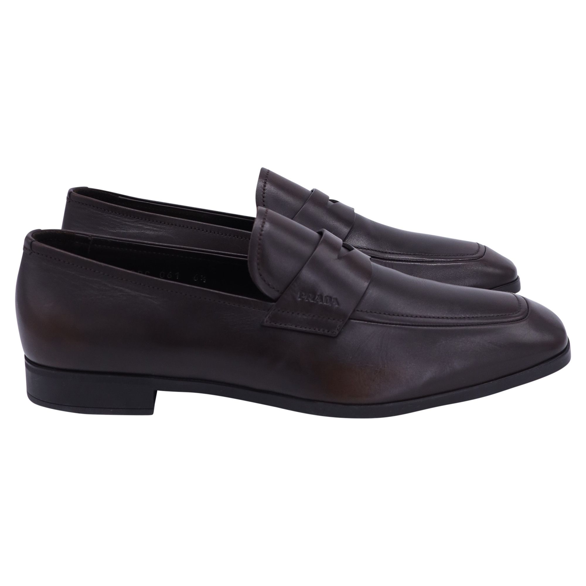 Prada Prada Loafer in Brown Leather Size US 6.5 / EU 39-40 - 1 Thumbnail