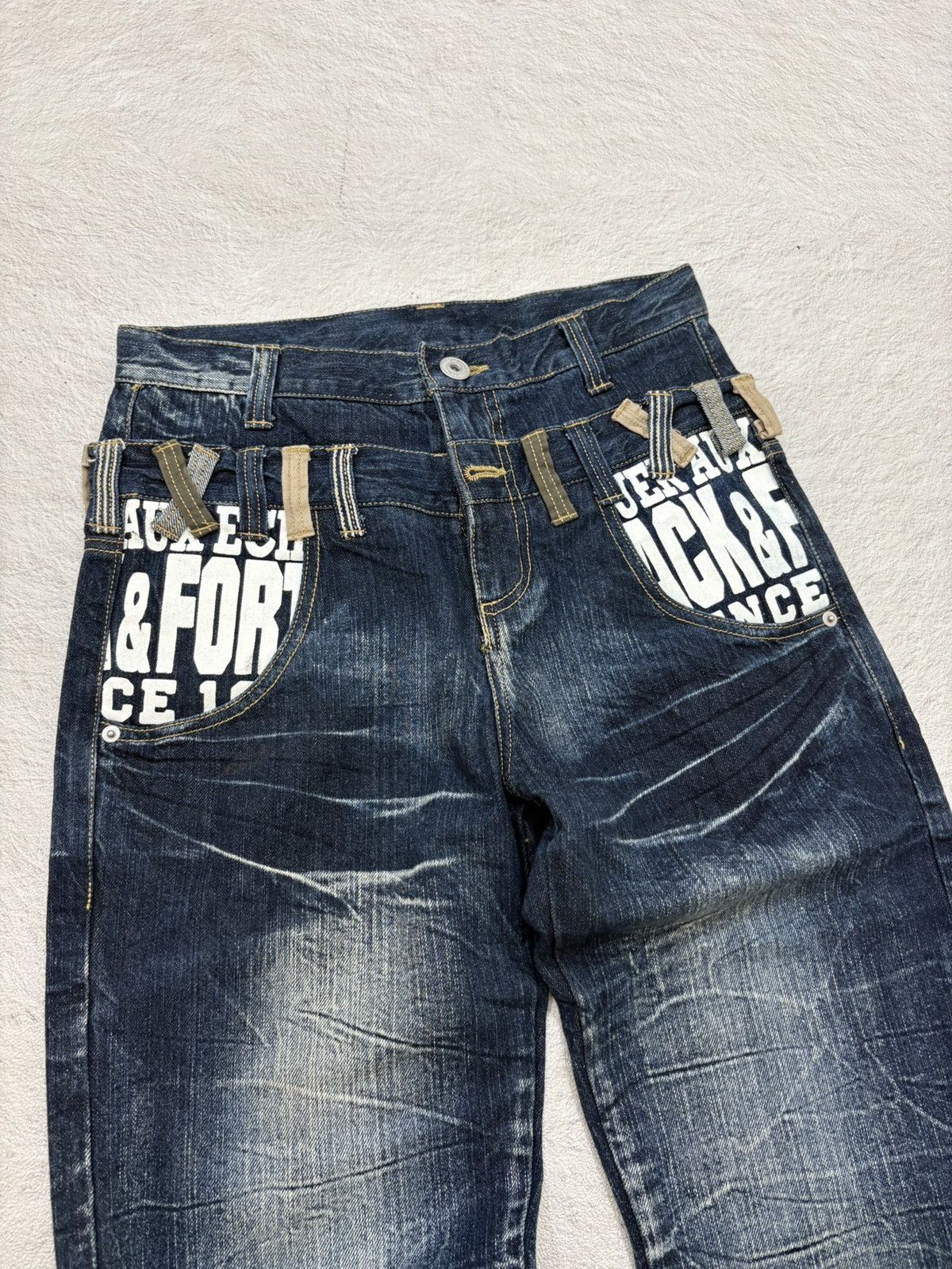 Junya Watanabe 2000s Nylus japan double waist poem denim Y2k style Size US 29 - 2 Thumbnail