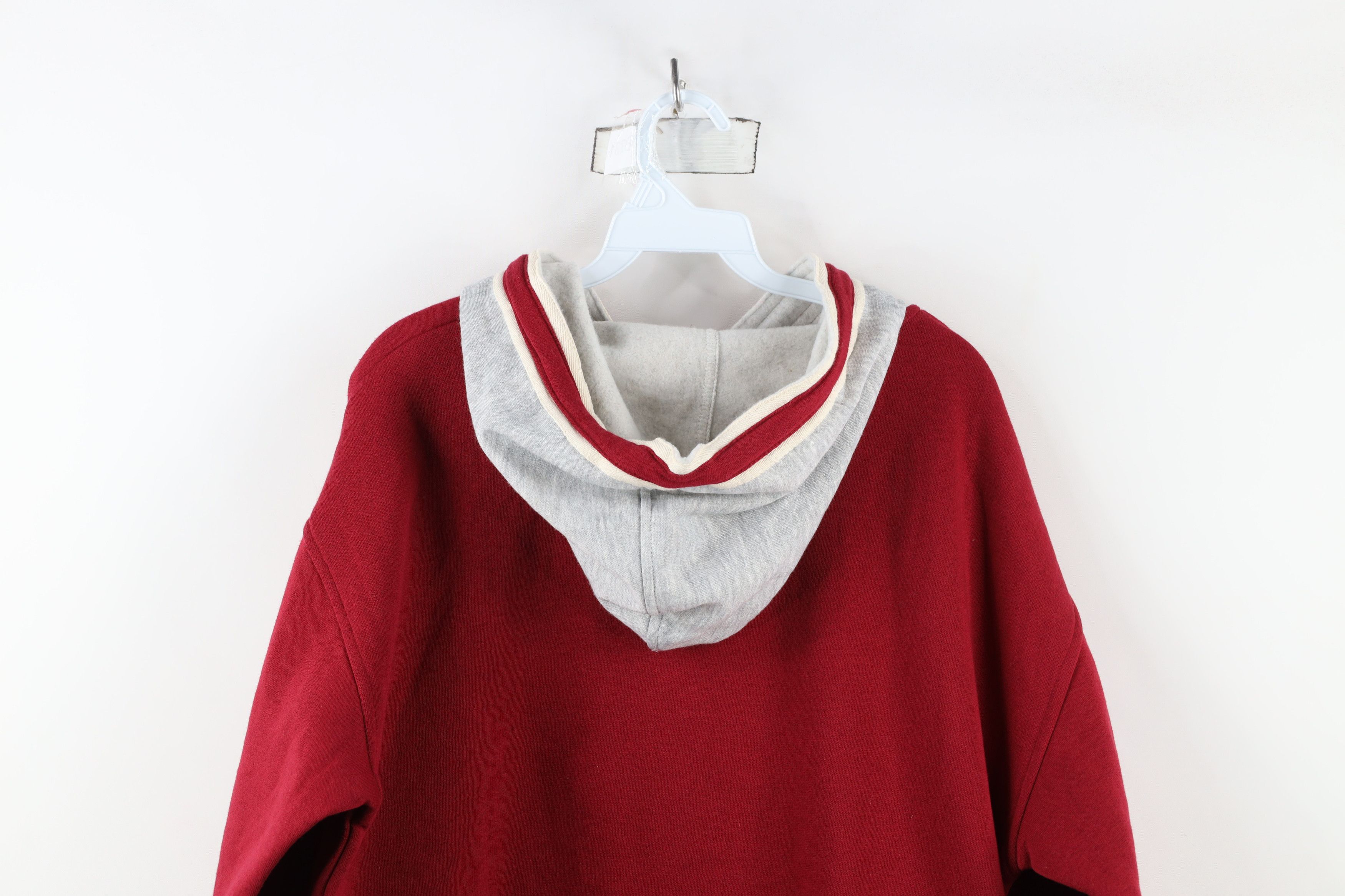 Vintage Deadstock Vintage 90s Streetwear Block Hoodie Sweatshirt Size XL / US 12-14 / IT 48-50 - 11 Thumbnail