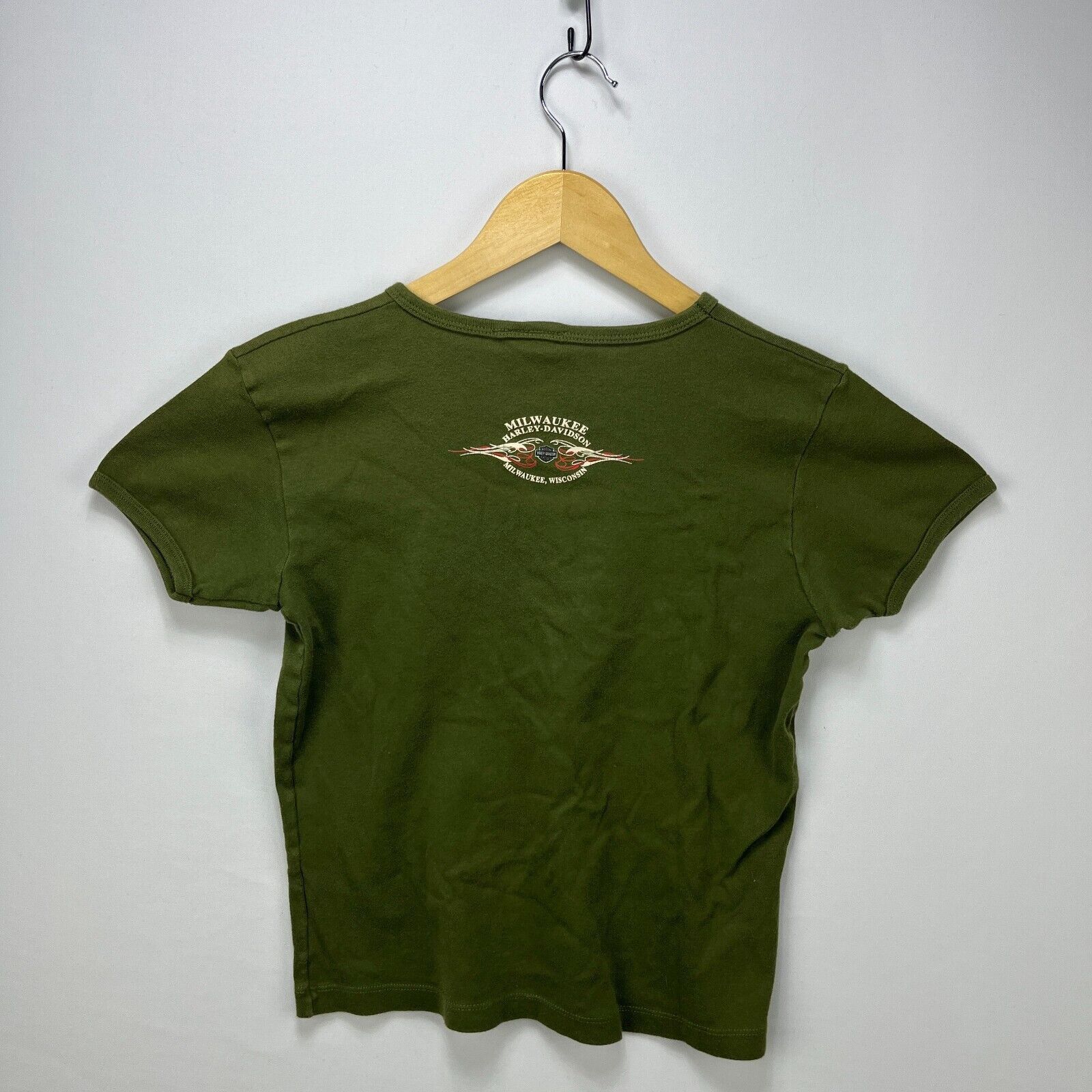 Vintage Vintage Y2K HarleyDavidson Shirt Womens Large Slim Tight Fit Size L / US 10 / IT 46 - 6 Thumbnail