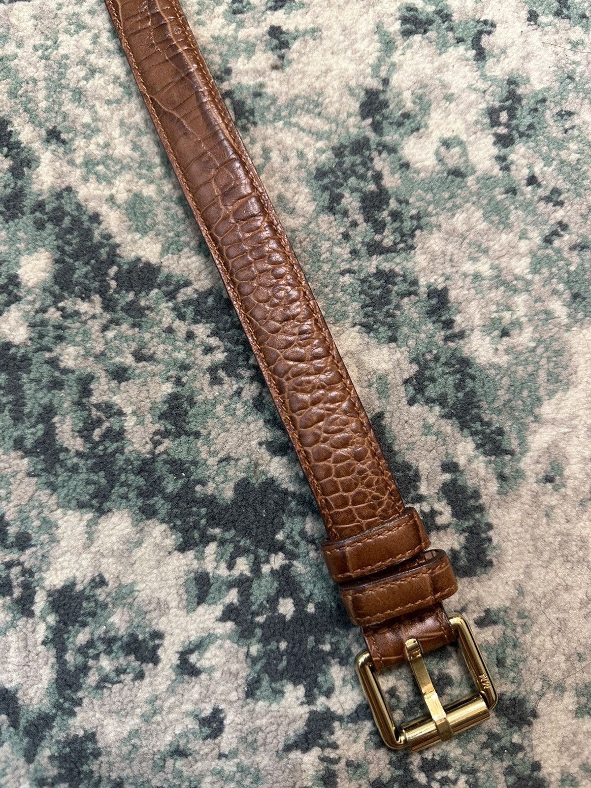 Max Mara × Weekend Max Mara Max Mara Made in Italy Croc Skin Belt Size ONE SIZE - 8 Thumbnail