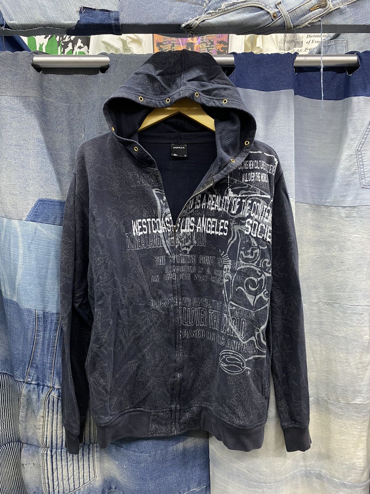 14th Addiction × Japanese Brand × KMRii poem impala zip hoodie print y2k gothic style Size US L / EU 52-54 / 3 - 2 Thumbnail