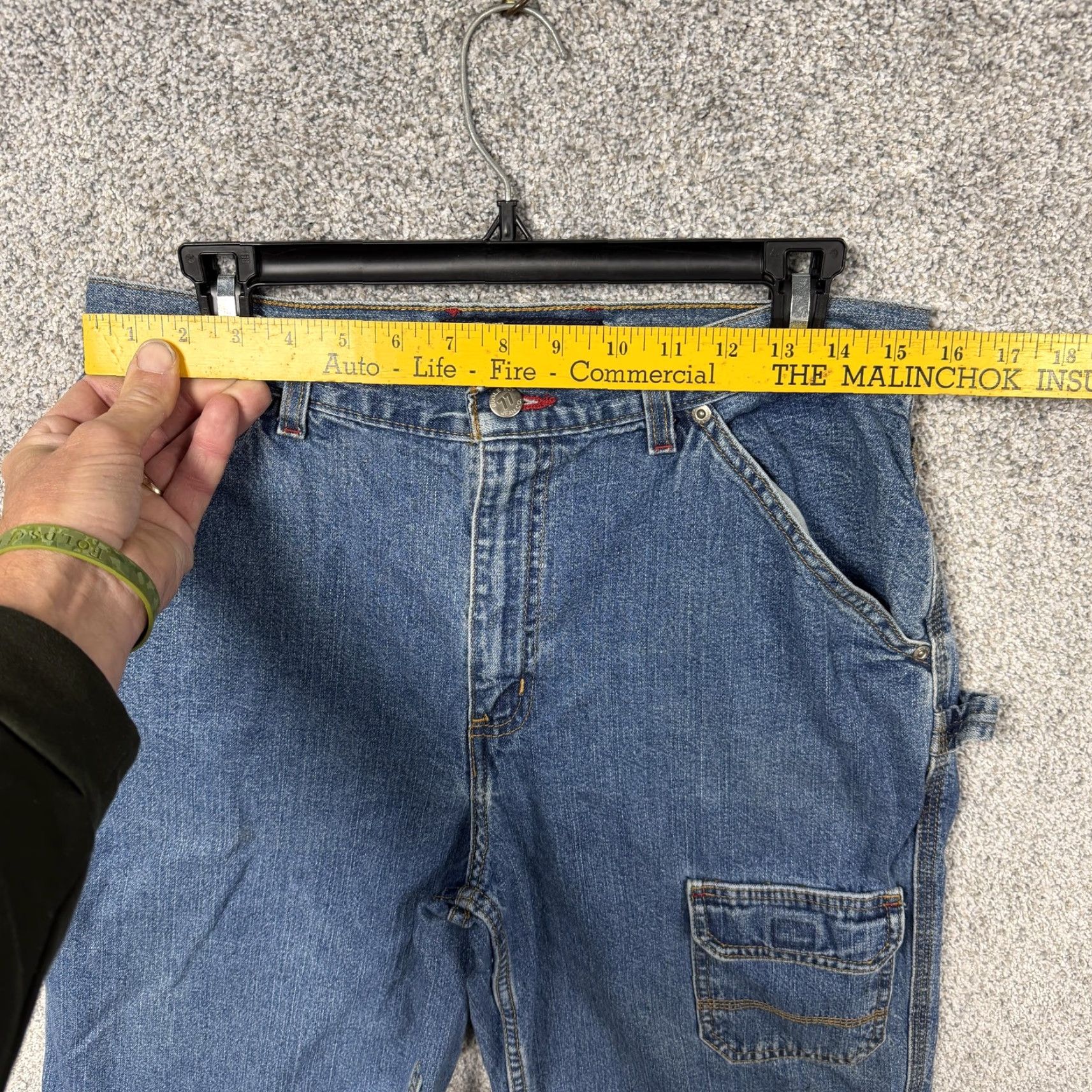 Bugle Boy VINTAGE Bugle Boy Jeans Shorts Cargo Workwear 90s Grunge 31 Blue Denim Mens Short Bodys? Size US 31 - 2 Thumbnail