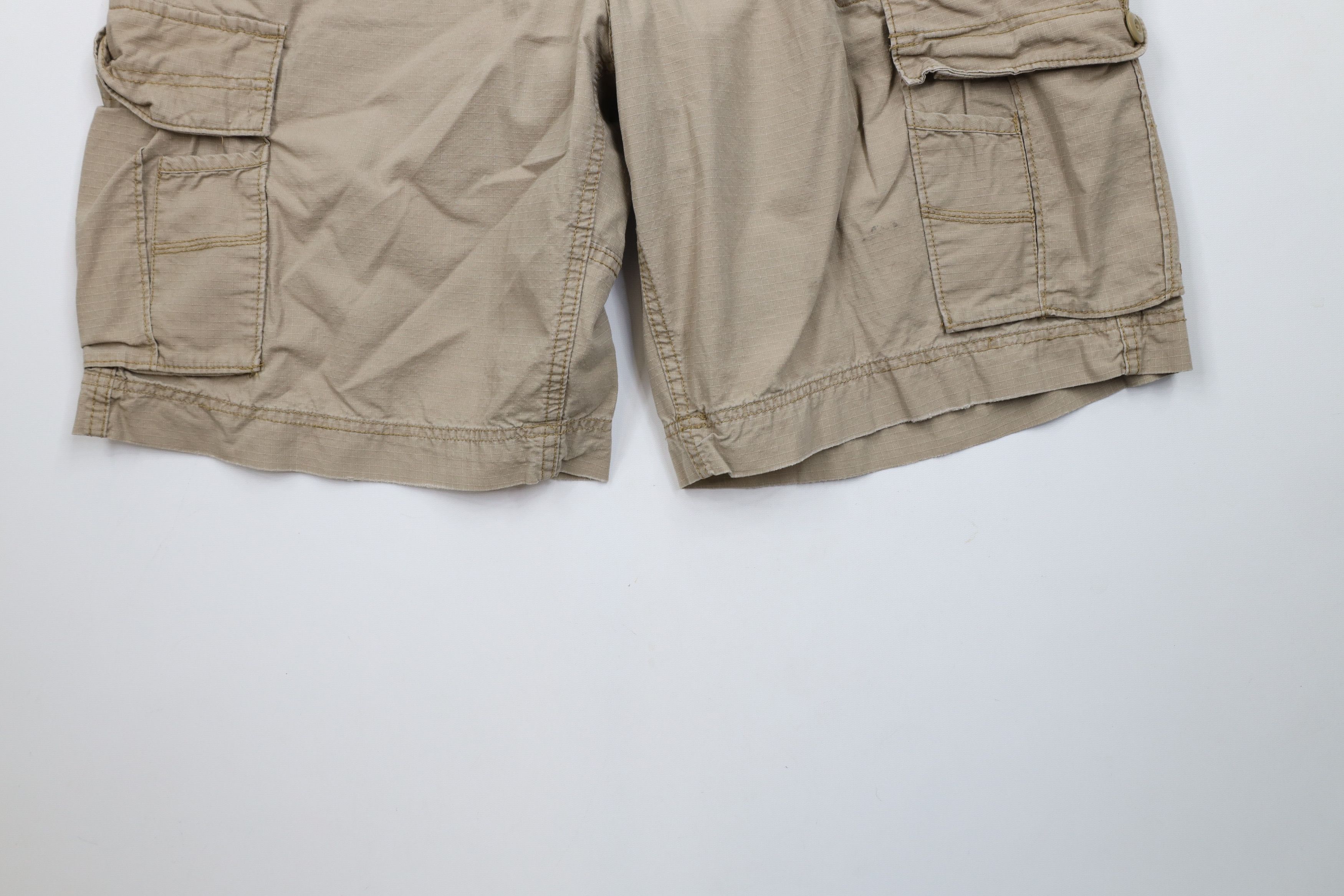 Ocean Pacific × Vintage Vintage 90s Y2K Ocean Pacific OP Ripstop Cargo Shorts Beige Size US 40 / EU 56 - 4 Thumbnail