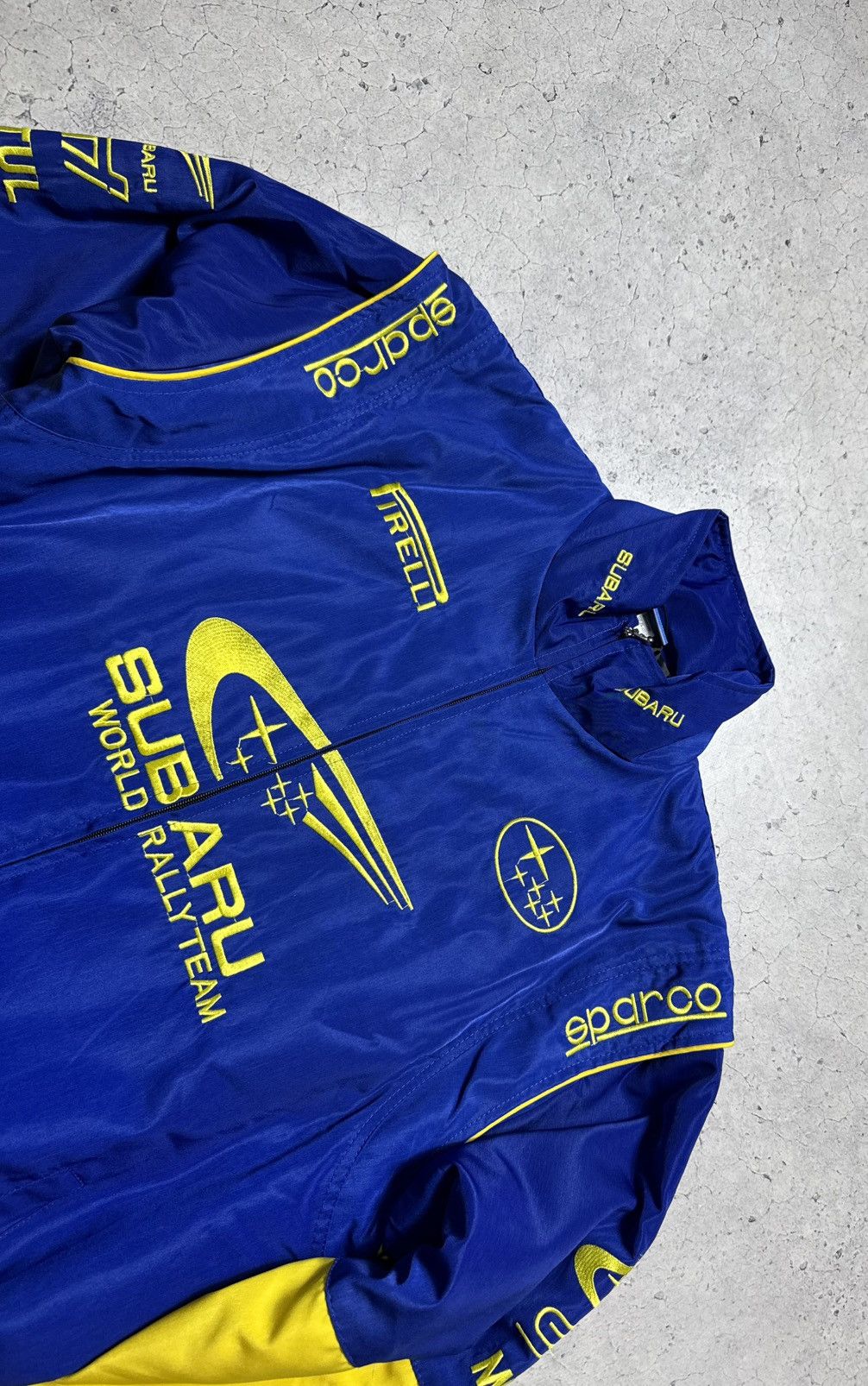 Vintage Subaru Pirelli Racing Bomber Jacket Blue Size US XL / EU 56 / 4 - 5 Thumbnail