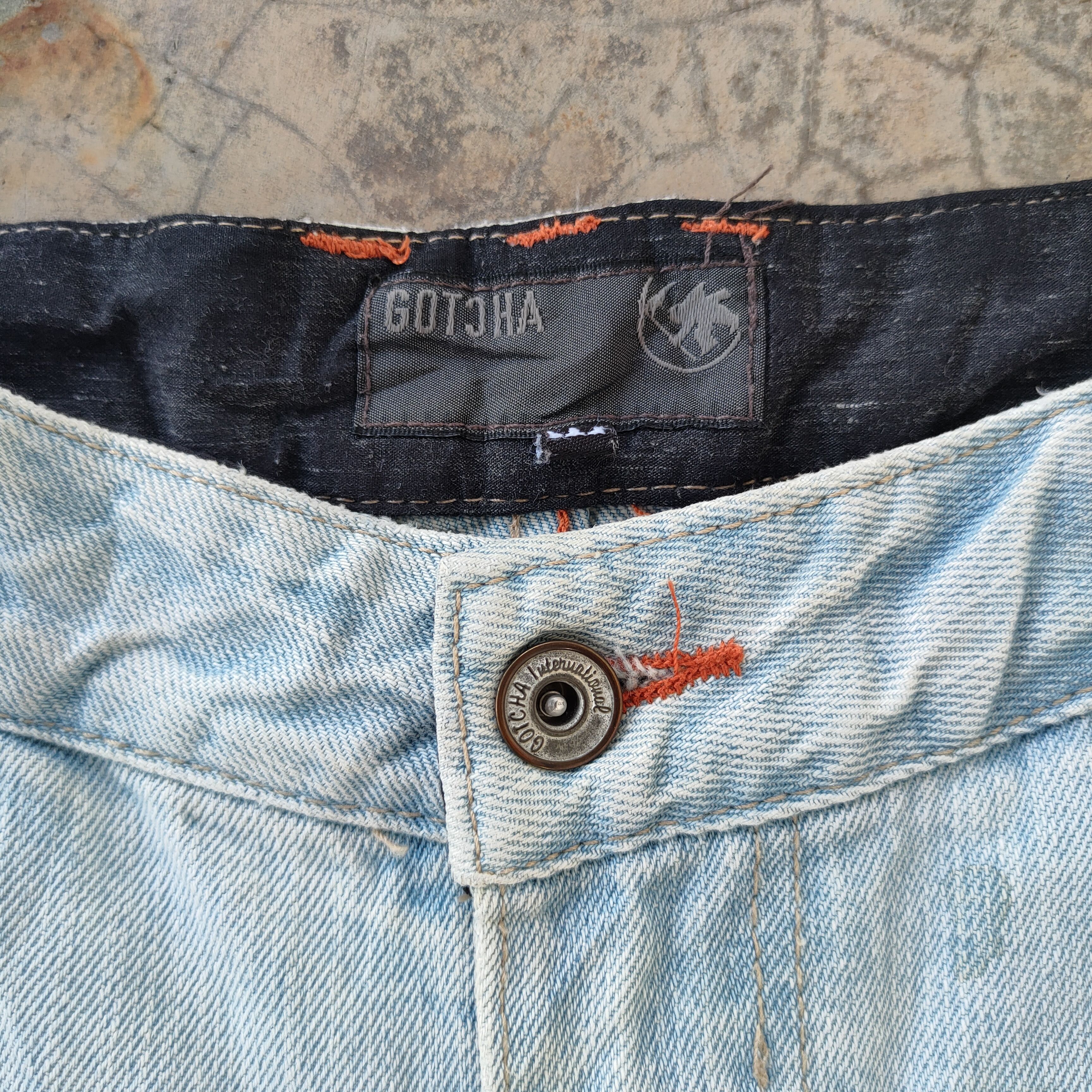 Vintage Gotcha patch light blue jeans pants