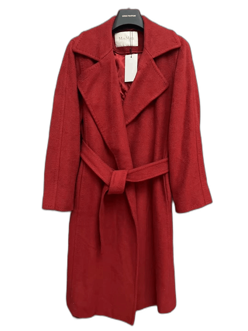 Max Mara Red Wool Overcoat by MaxMara Size XS / US 0-2 / IT 36-38 - 1 Thumbnail