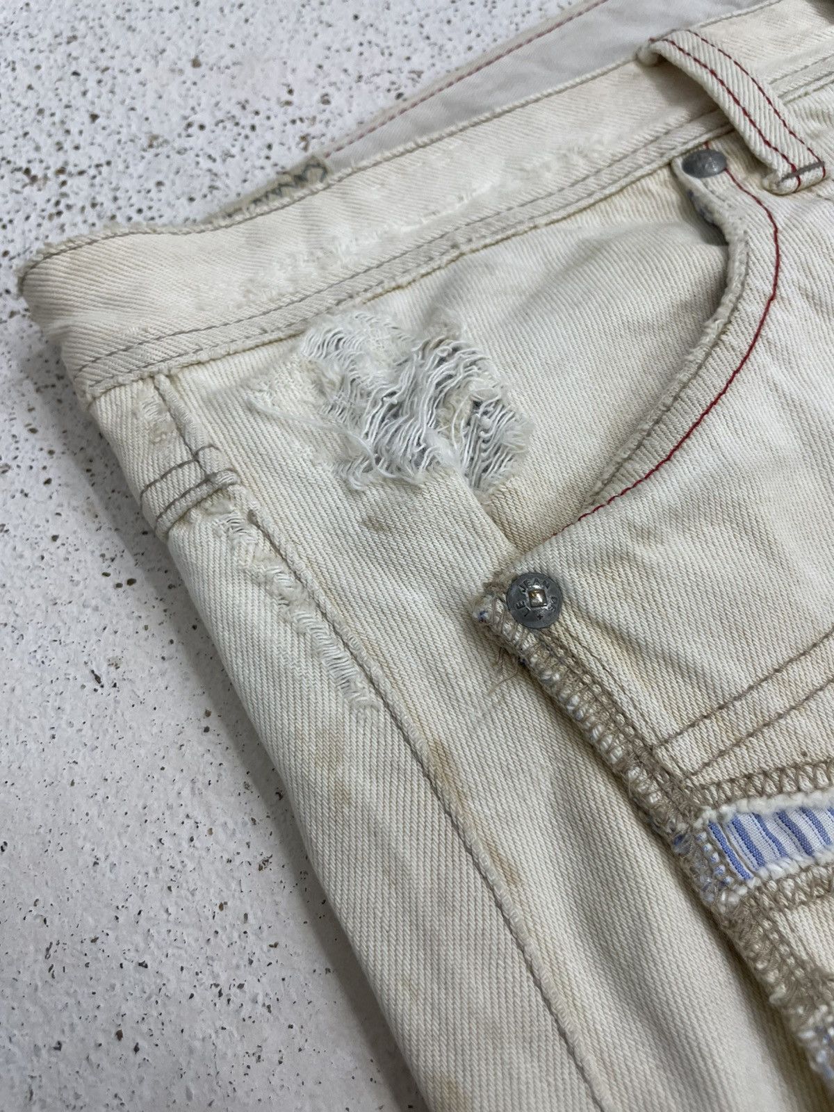 Designer Marithé Fràncois Girbaud Le Jean Rusty Black Washed Flate Size US 31 - 9 Thumbnail