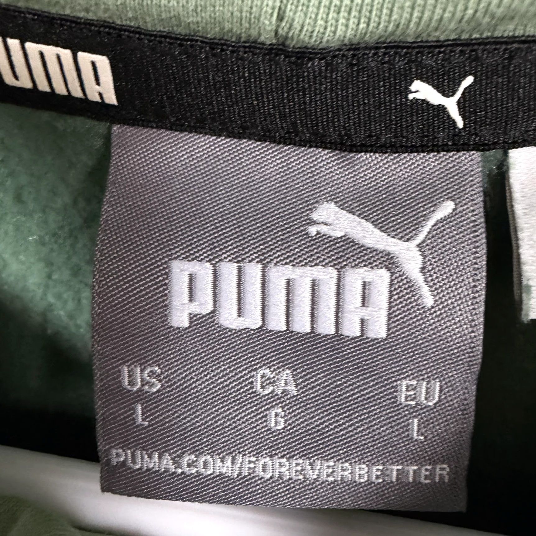 Puma Puma Hoodie Mens L Green Big Logo Fleece Pullover Sweatshirt Athletic Gorpcore Size US L / EU 52-54 / 3 - 5 Thumbnail