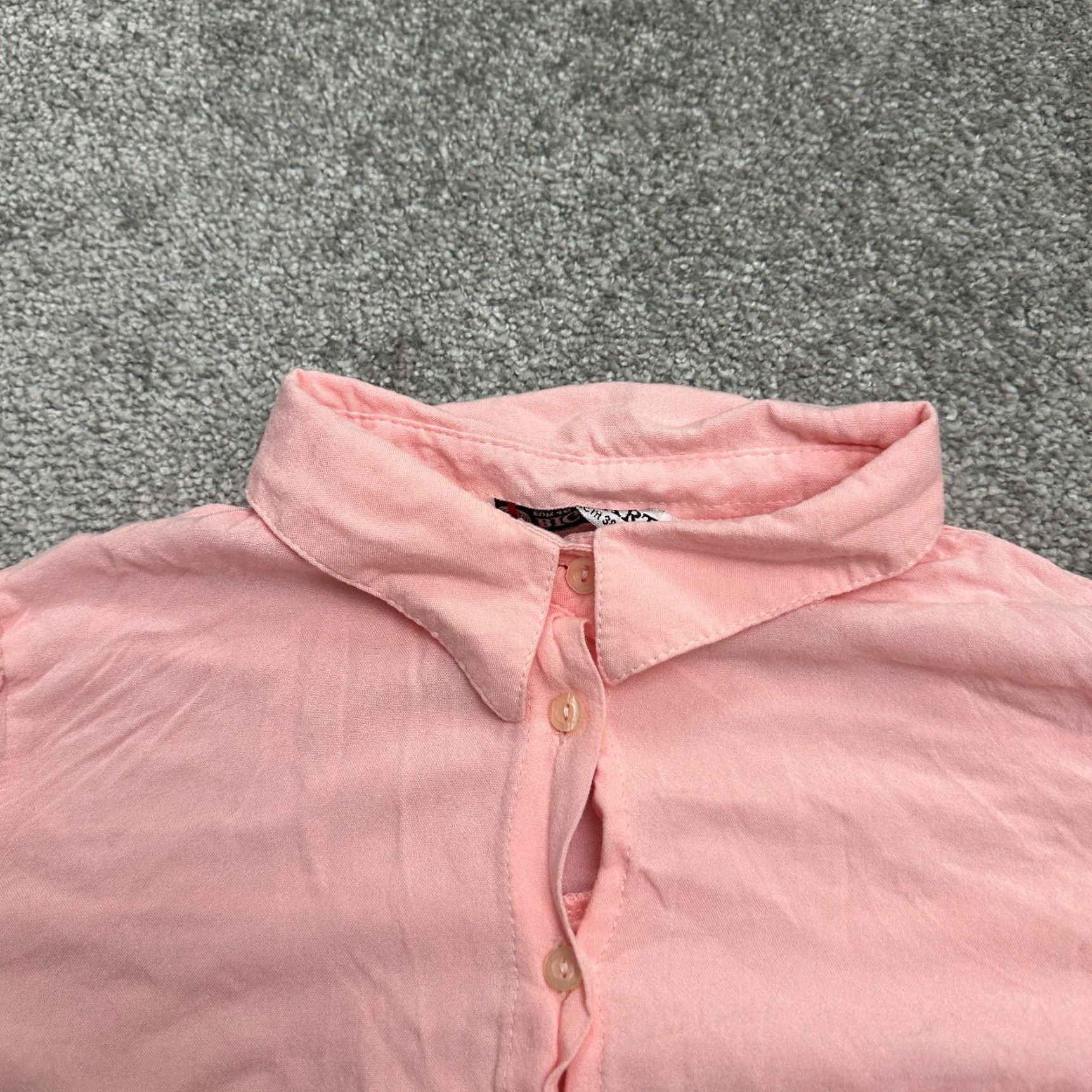 Vintage VINTAGE Big Dart Button-Up Shirt Womens 8 Peach Long Sleeve Knit Rayon Casual Top 90s Designer Womens Size M / US 6-8 / IT 42-44 - 3 Thumbnail