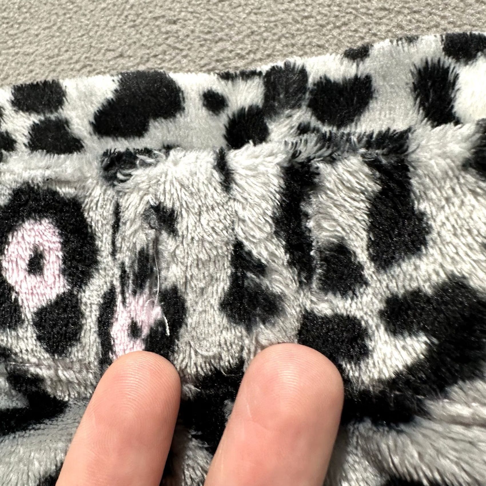 Faded Glory Faded Glory Lounge Pants Womens M Gray Leopard Print Fleece Sleepwear EUC Size 32" / US 10 / IT 46 - 5 Thumbnail