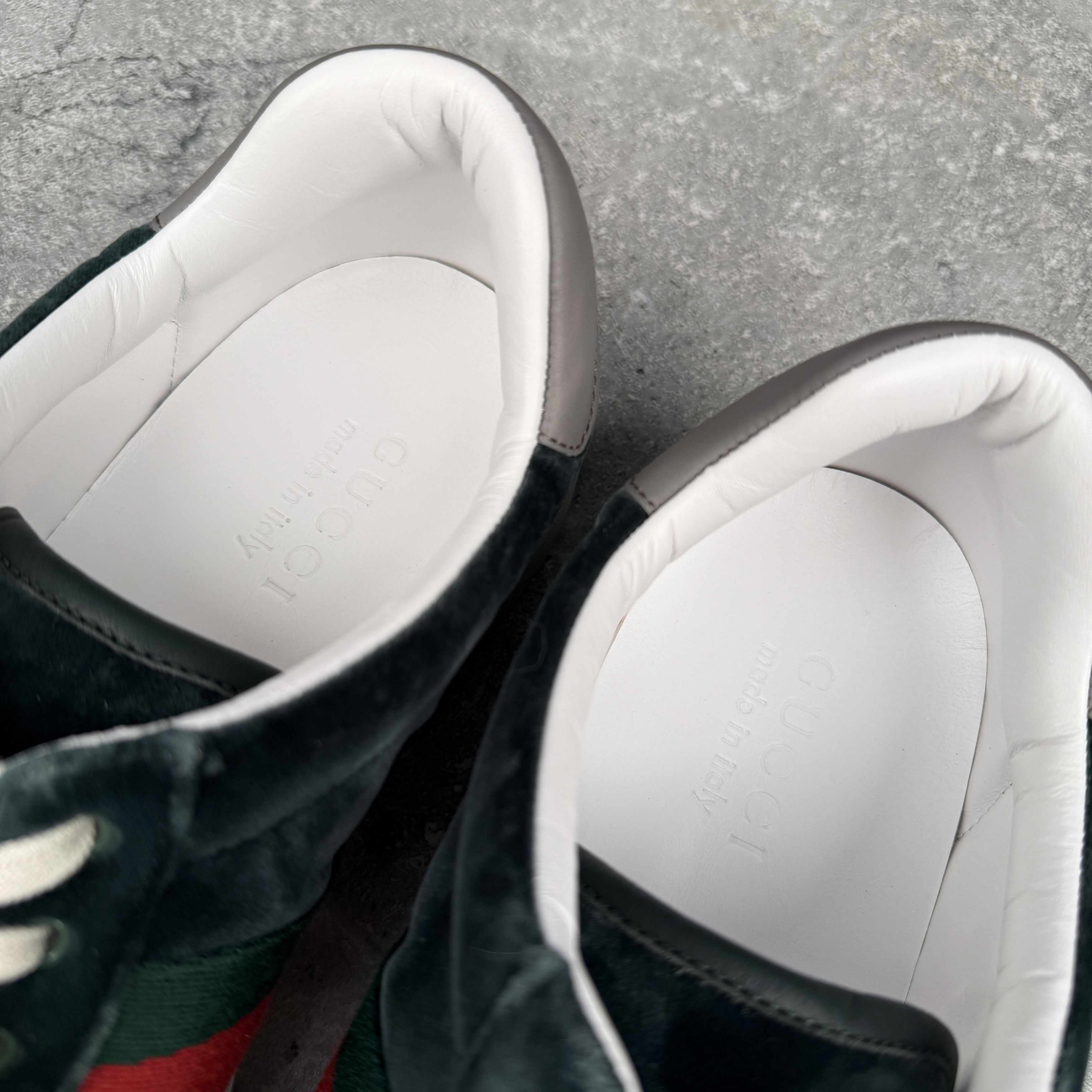 Gucci GUCCI Ace Web Low Top Sneakers Velour Size US 7.5 / EU 40-41 - 10 Thumbnail