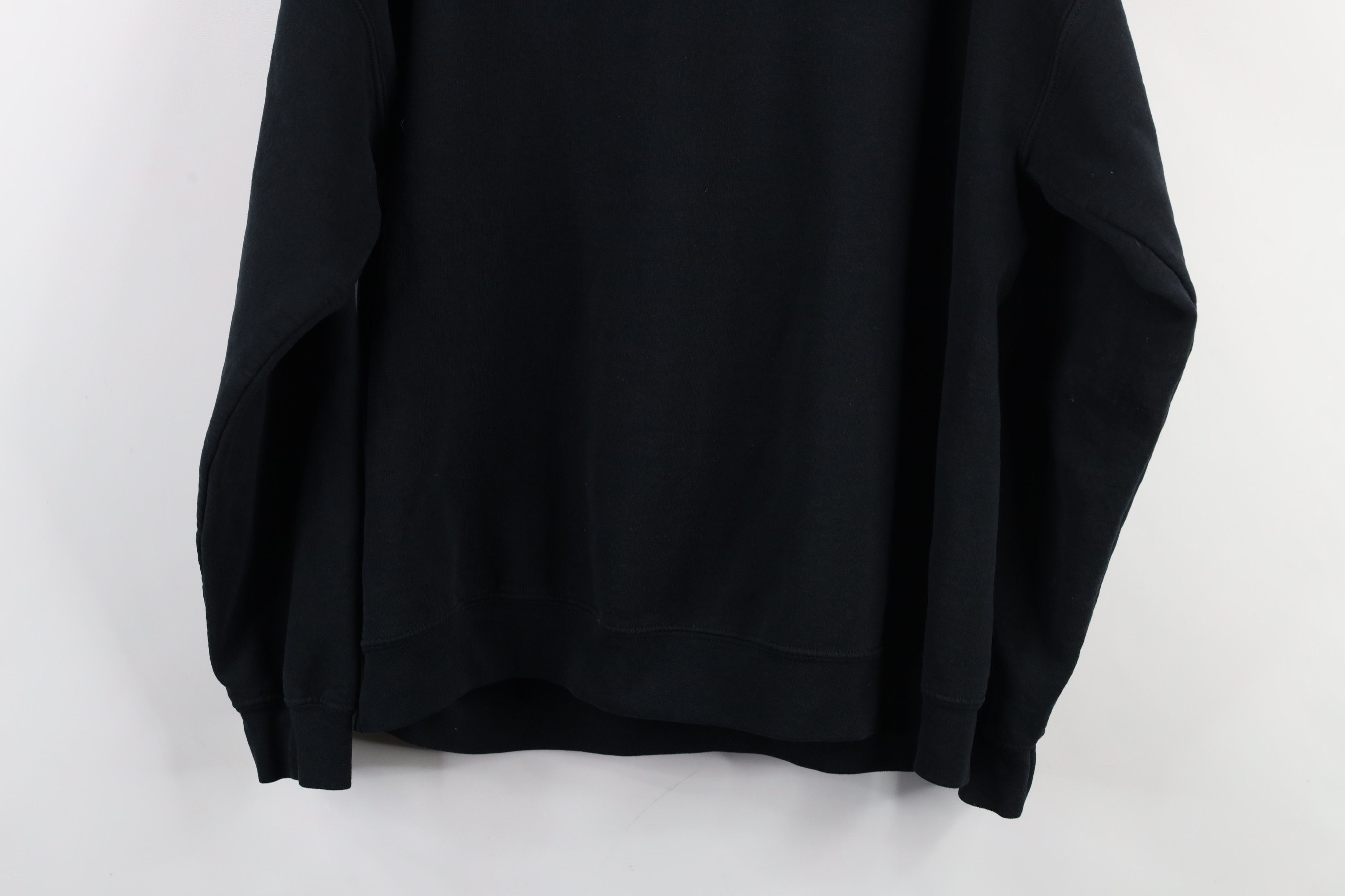 Vintage Vintage 90s Y2K Streetwear Blank Crewneck Sweatshirt Black Size US L / EU 52-54 / 3 - 12 Thumbnail