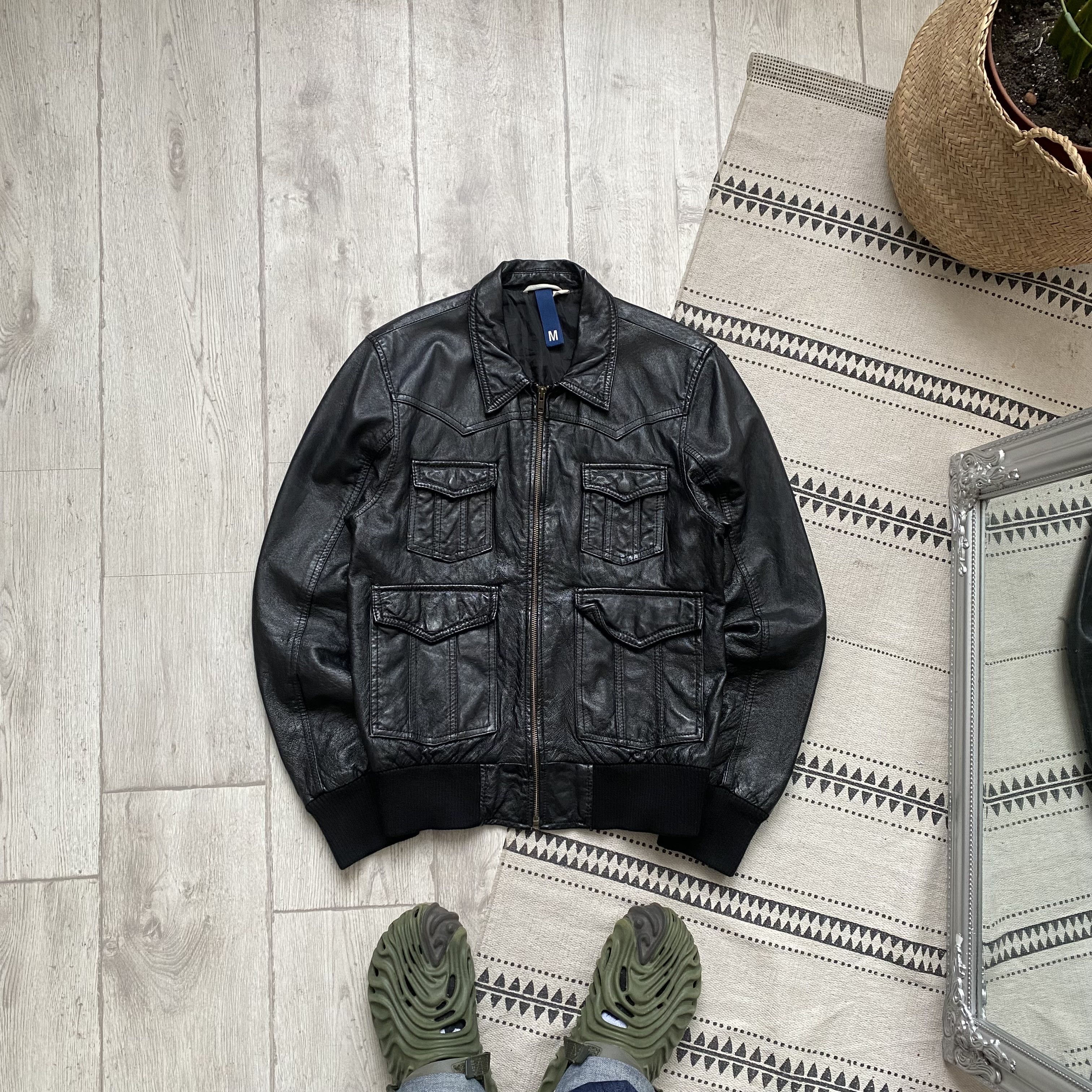 Avirex × Vintage Vintage Black Avirex Leather Jacket (S) | Grailed