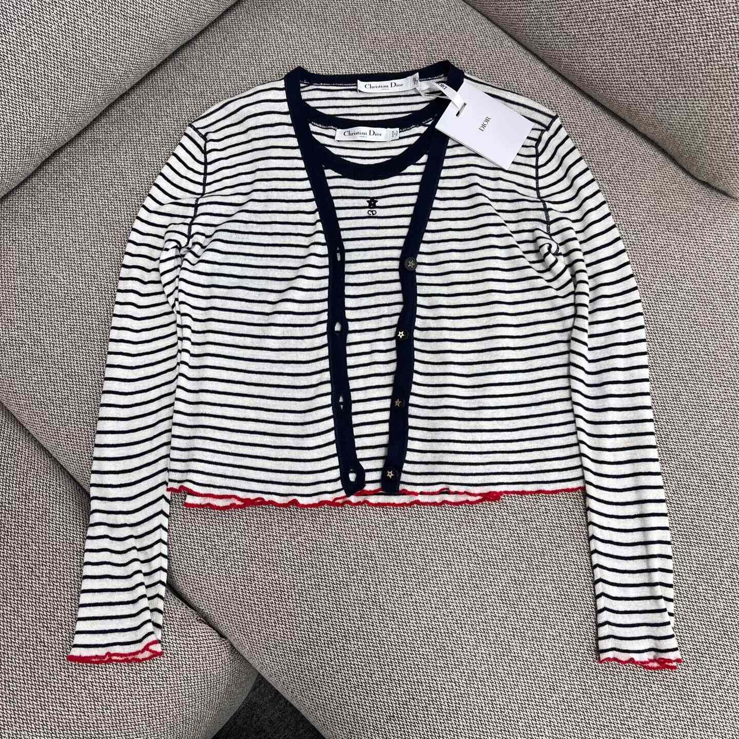 Dior Dior Knit Striped Sweater S Women Size S / US 4 / IT 40 - 1 Thumbnail