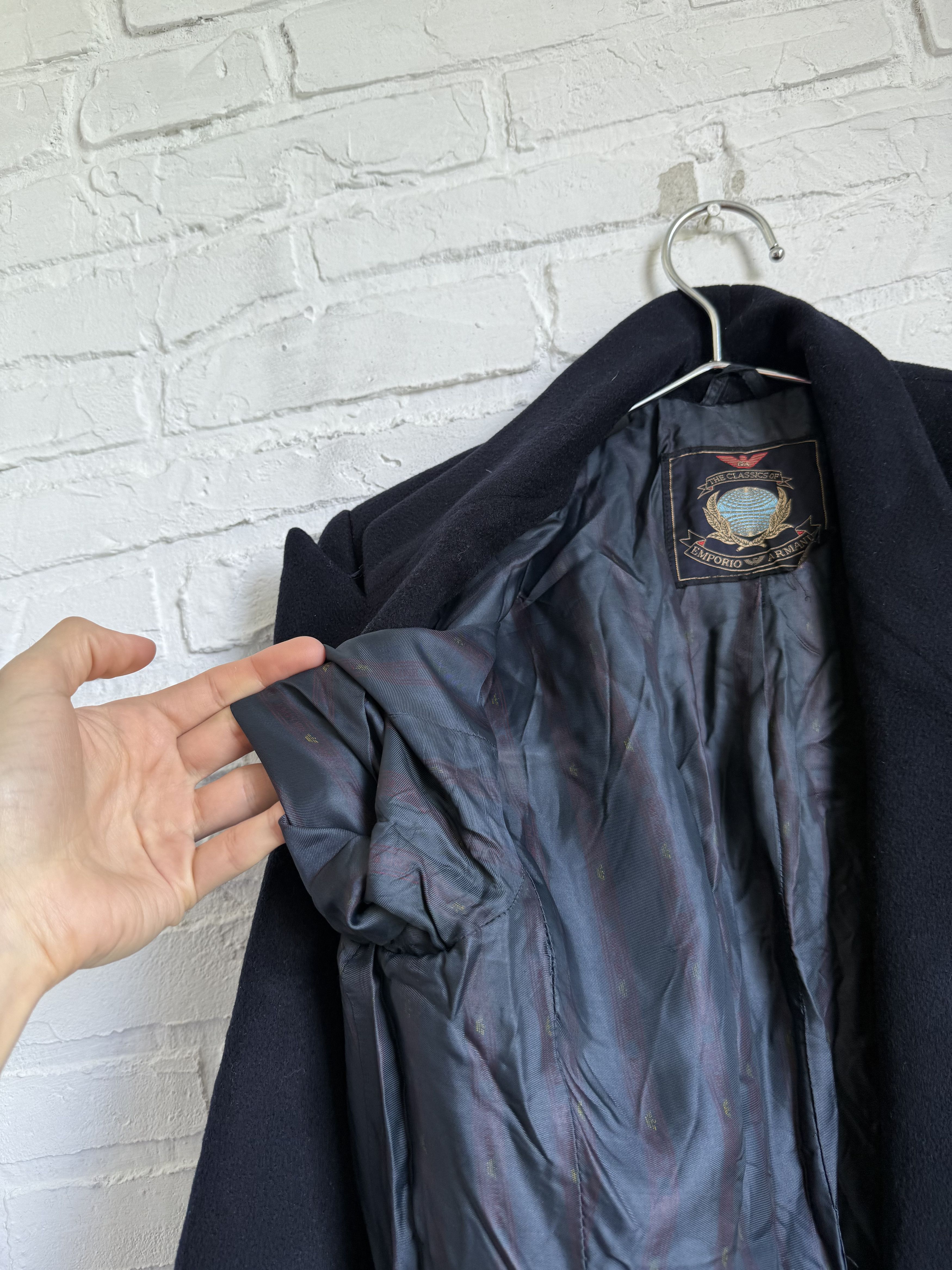Emporio Armani Vintage 90s Emporio Armani Wool Cashmere Long Coat Oversized Size US S / EU 44-46 / 1 - 11 Thumbnail