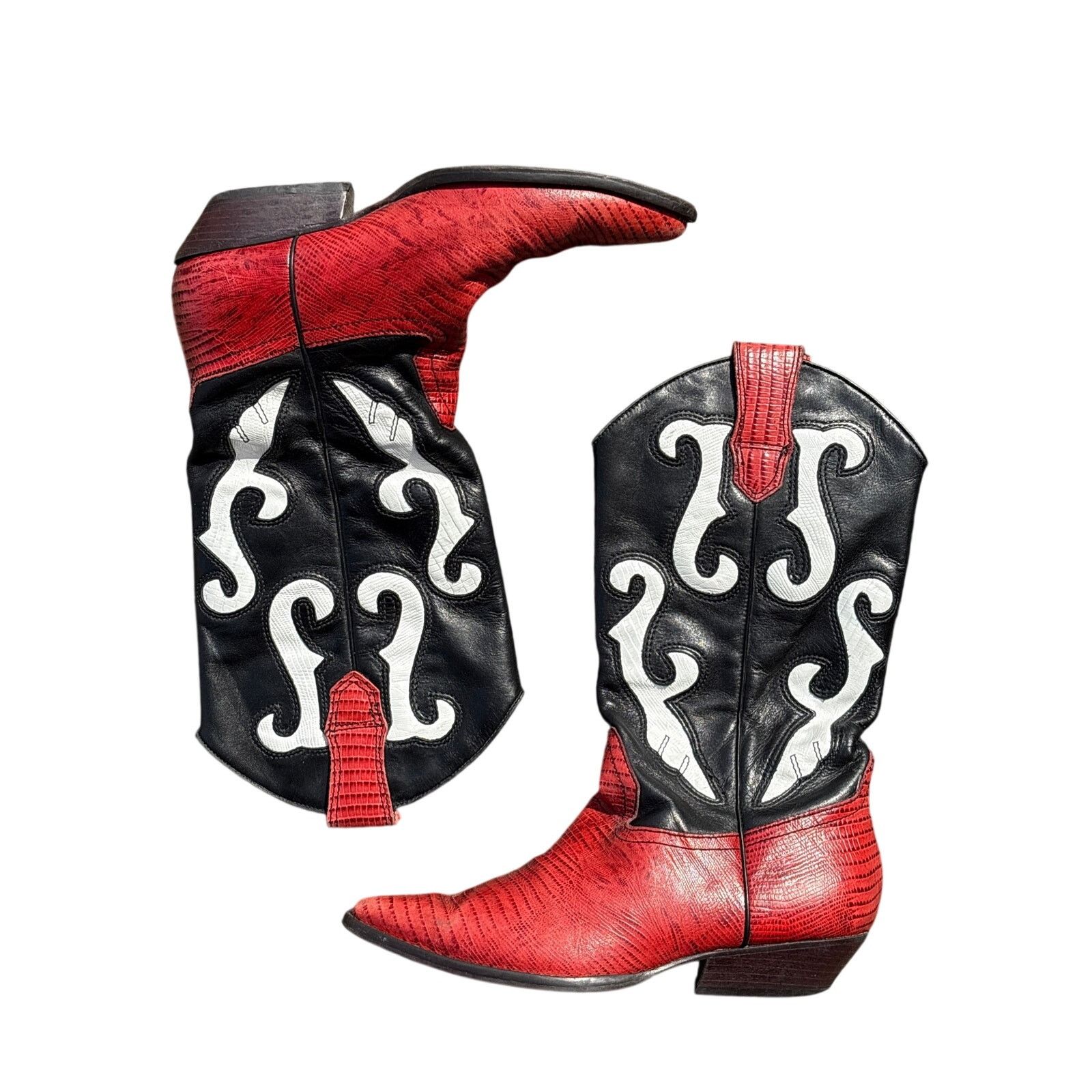 Nine West Vtg Nine West NW Romnee Leather Cowboy Boot A28 (5 1/2M) Size US 5.5 / IT 35.5 - 1 Thumbnail