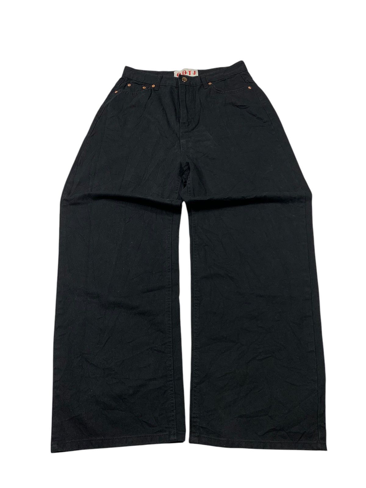 Japanese Brand OOTJ SUPER BLACK BAGGY JEANS PANTS Size US 32 / EU 48 - 1 Thumbnail