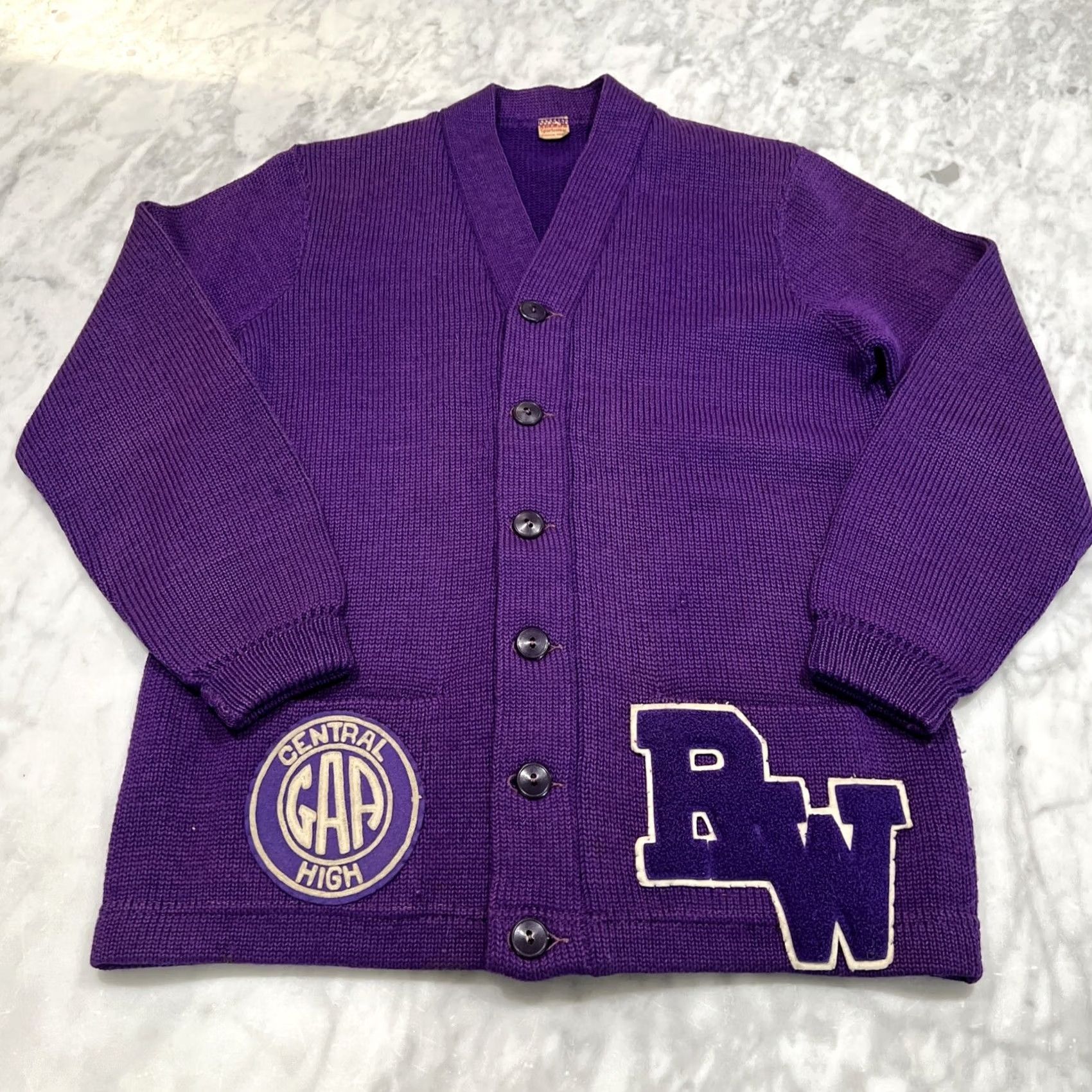 Vintage VINTAGE Red Wing High School Letterman Sweater Purple Selson Sportswear Minn Shirt Adult M Purple Letterman 1950s Mens Size US M / EU 48-50 / 2 - 2 Thumbnail